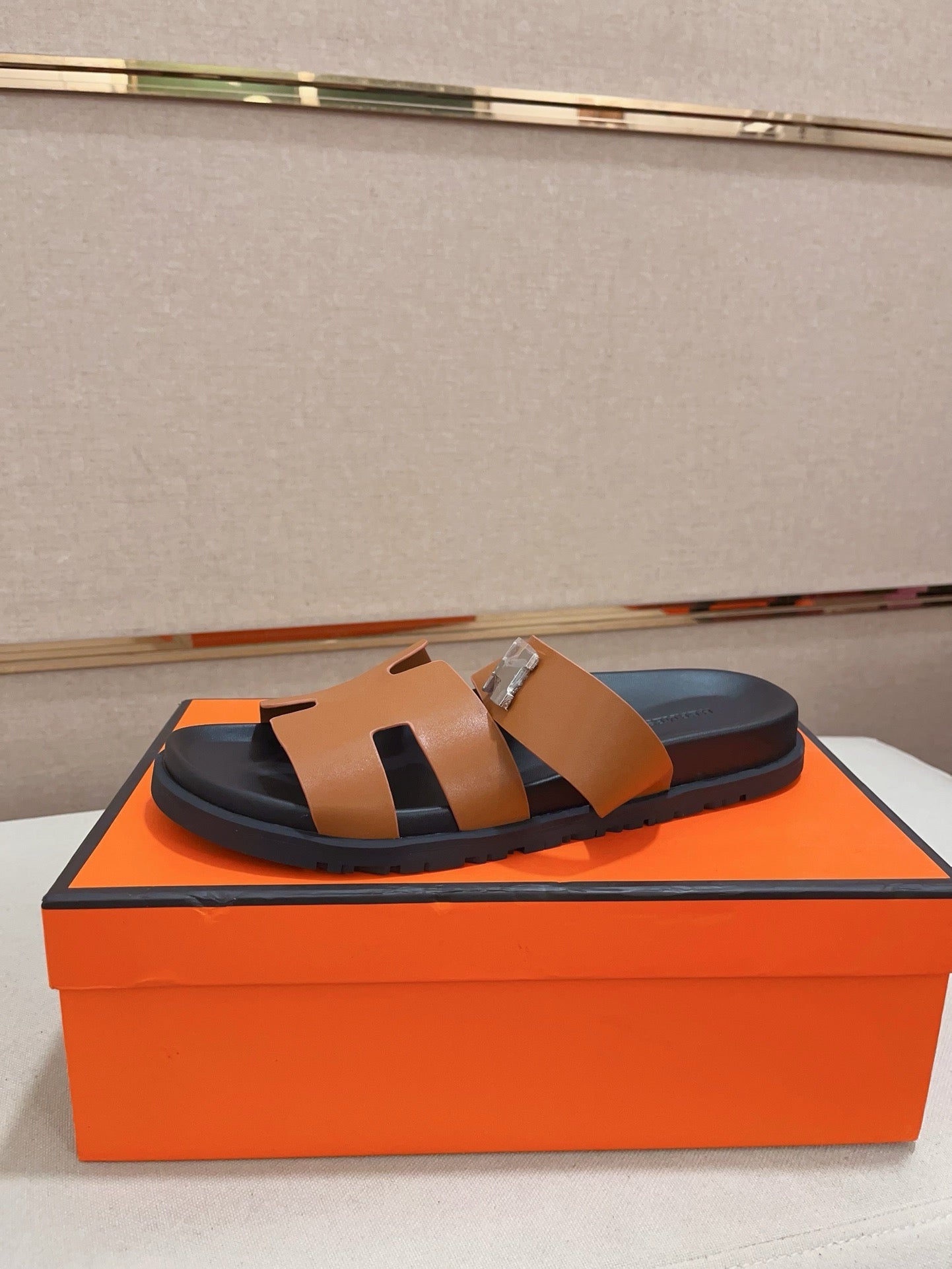 HM Men's Chypre Sandals Brown Cowhide 564389