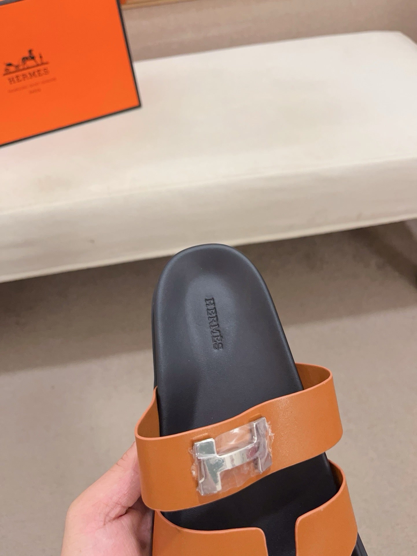 HM Men's Chypre Sandals Brown Cowhide 564389