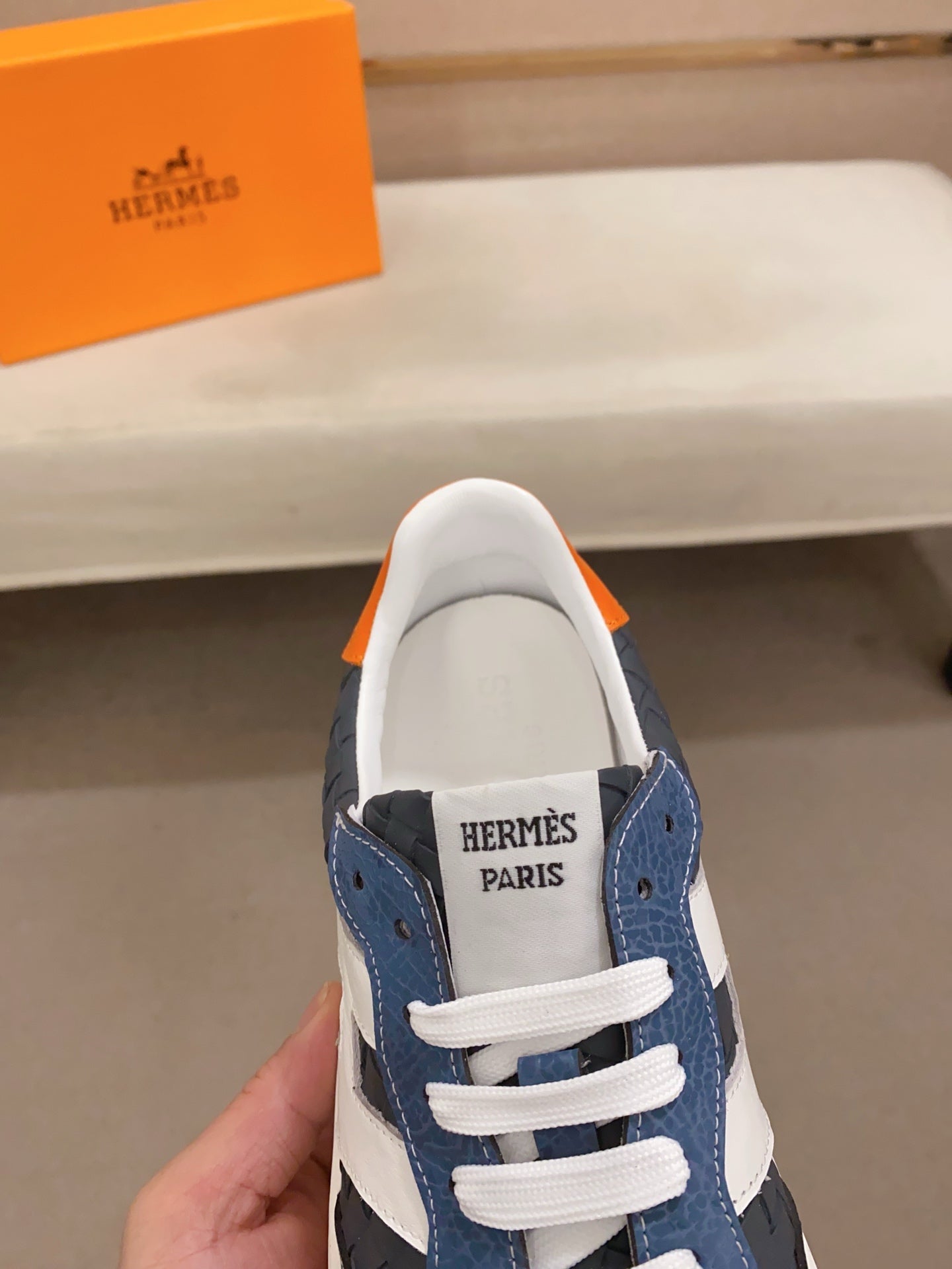 HM Men's Sneaker Blue Sheepskin 566256