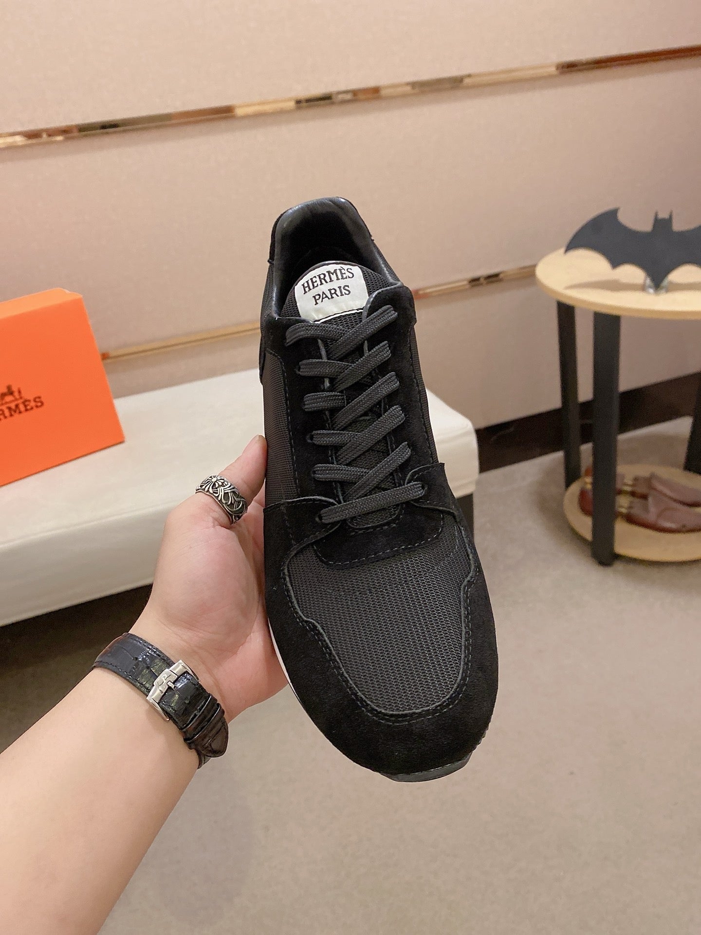 HM Men's Escape Sneaker Black Suede 583100