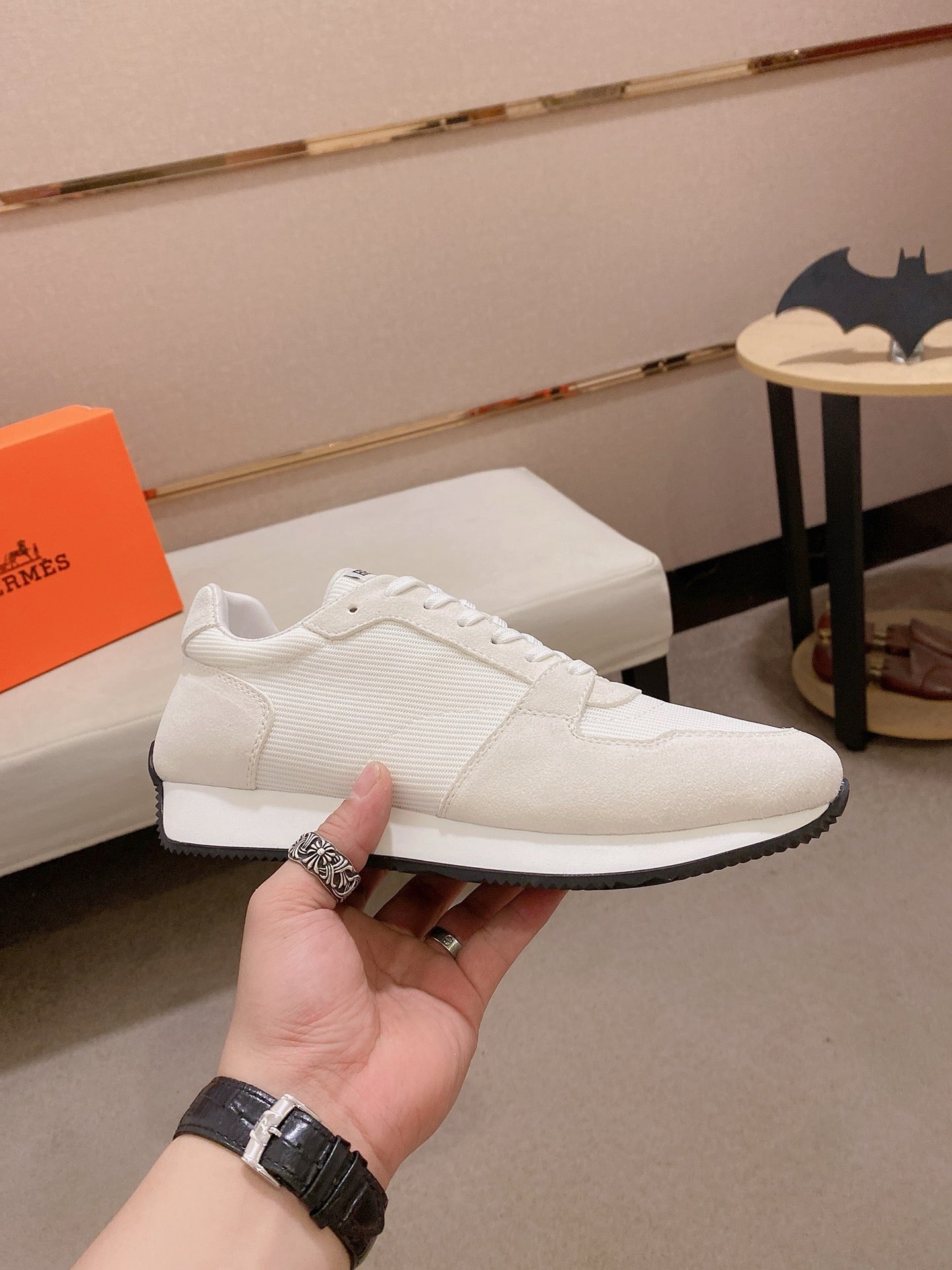 HM Men's Escape Sneaker White Suede 583104