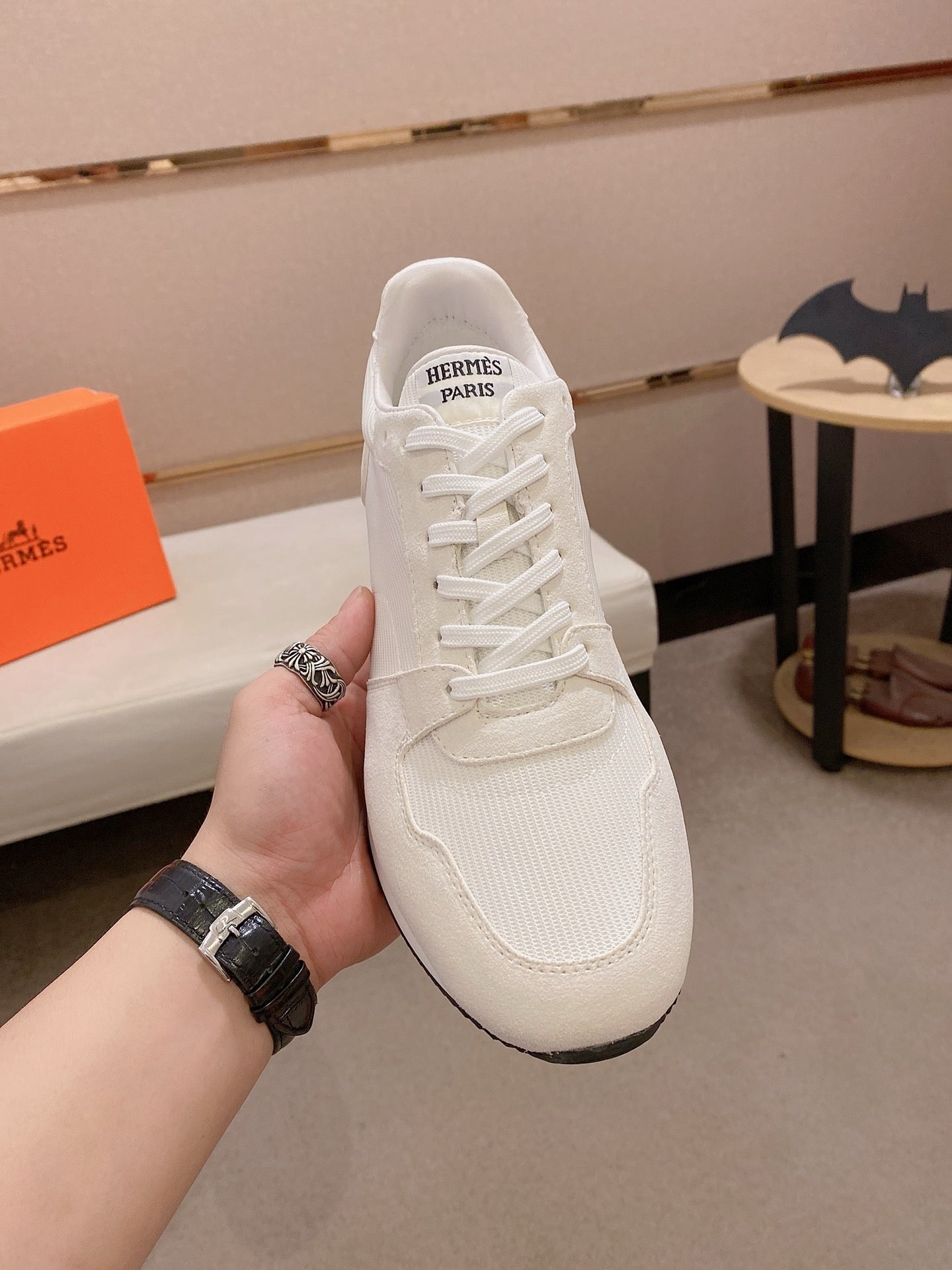 HM Men's Escape Sneaker White Suede 583104