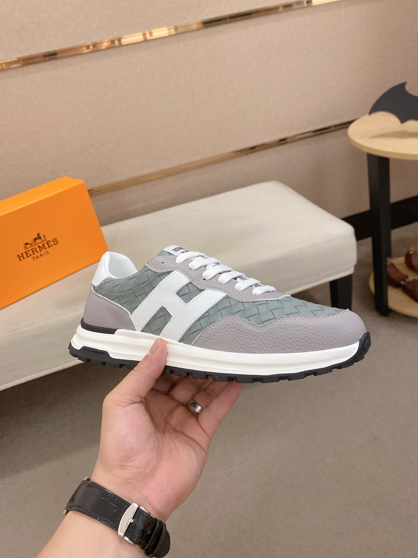 HM Men's Sneaker Grey Sheepskin 635727