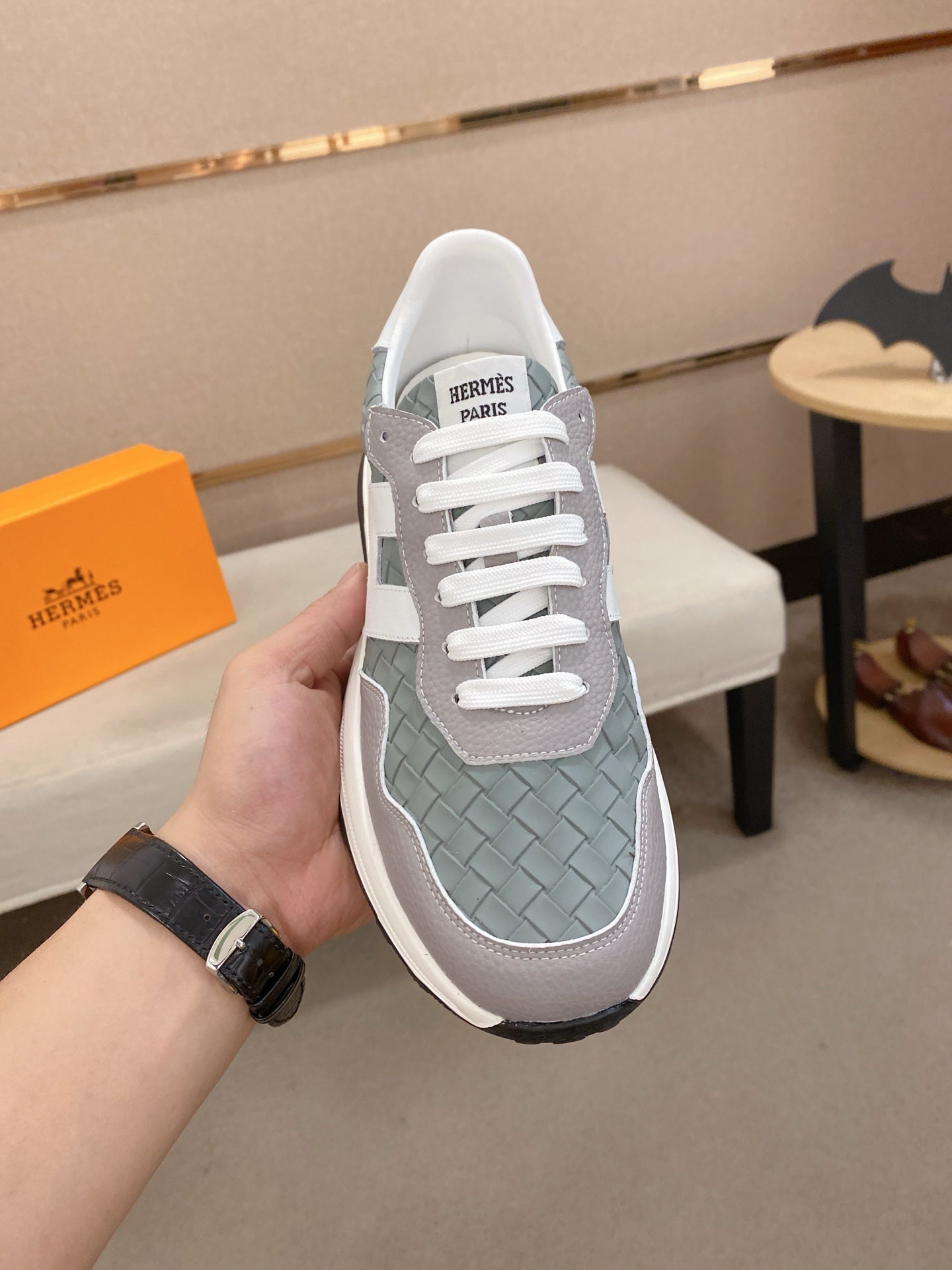 HM Men's Sneaker Grey Sheepskin 635727