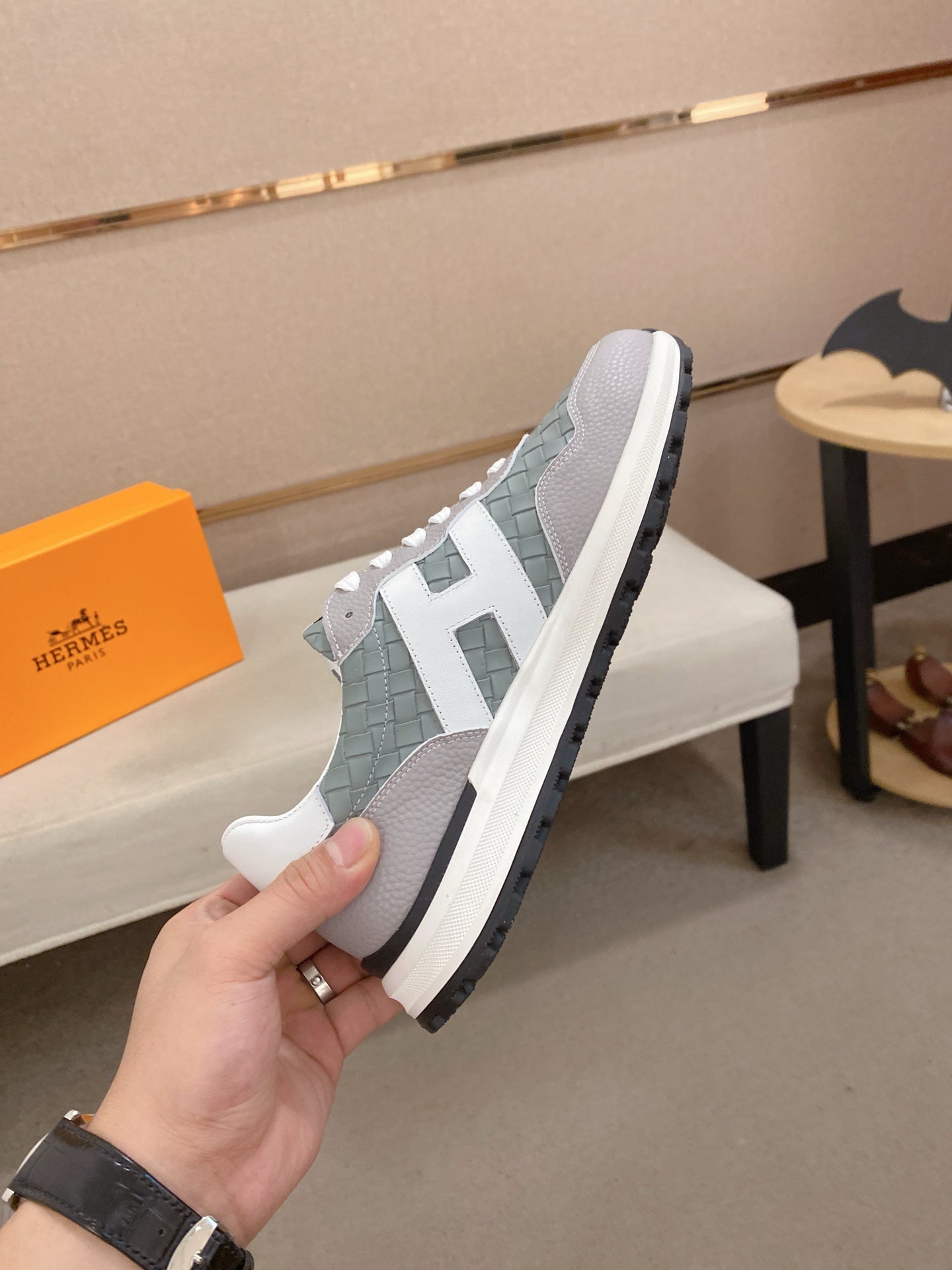 HM Men's Sneaker Grey Sheepskin 635727