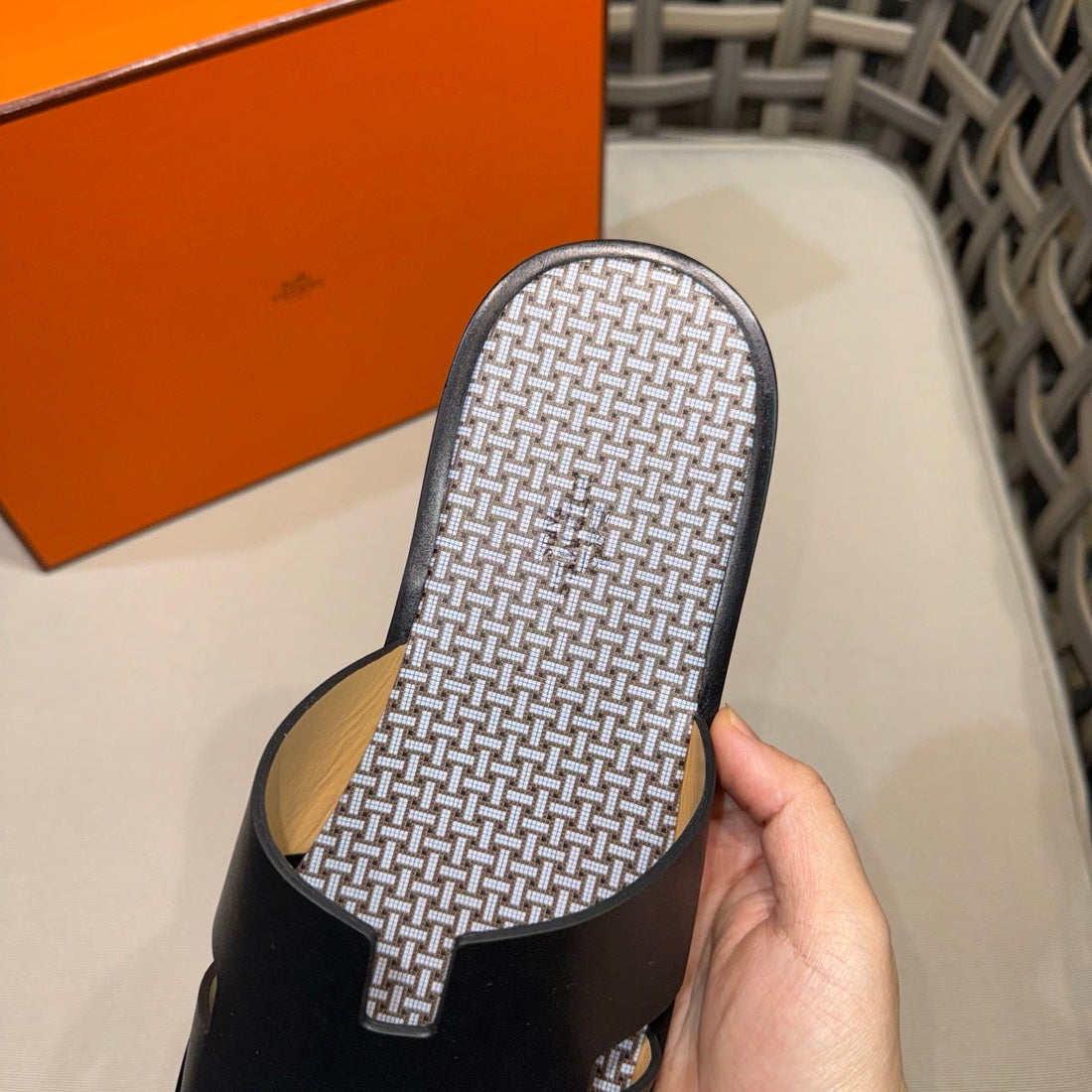 HM Men's Izmir Slide Black Cowhide 540348