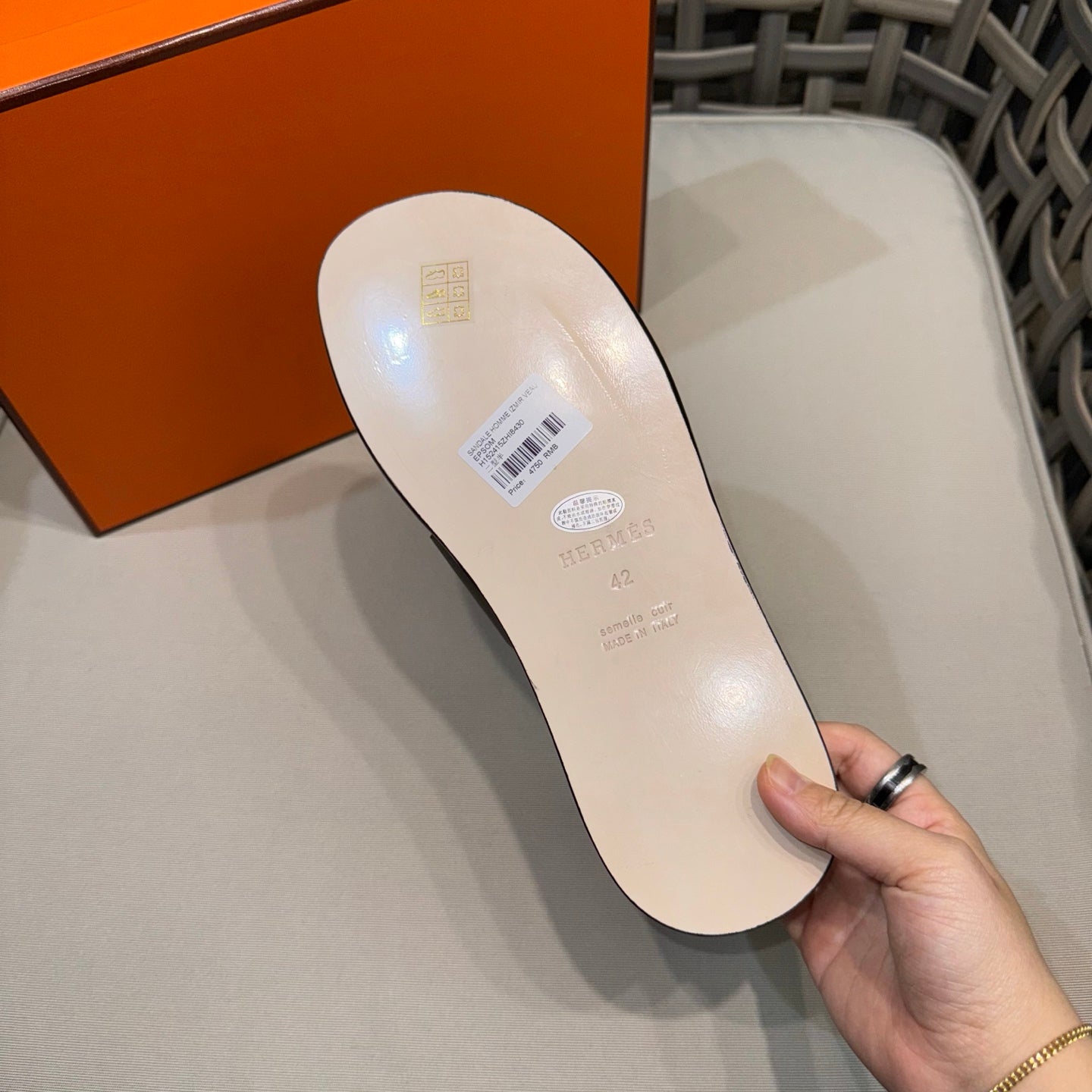 HM Men's Izmir Slide Black Cowhide 540348