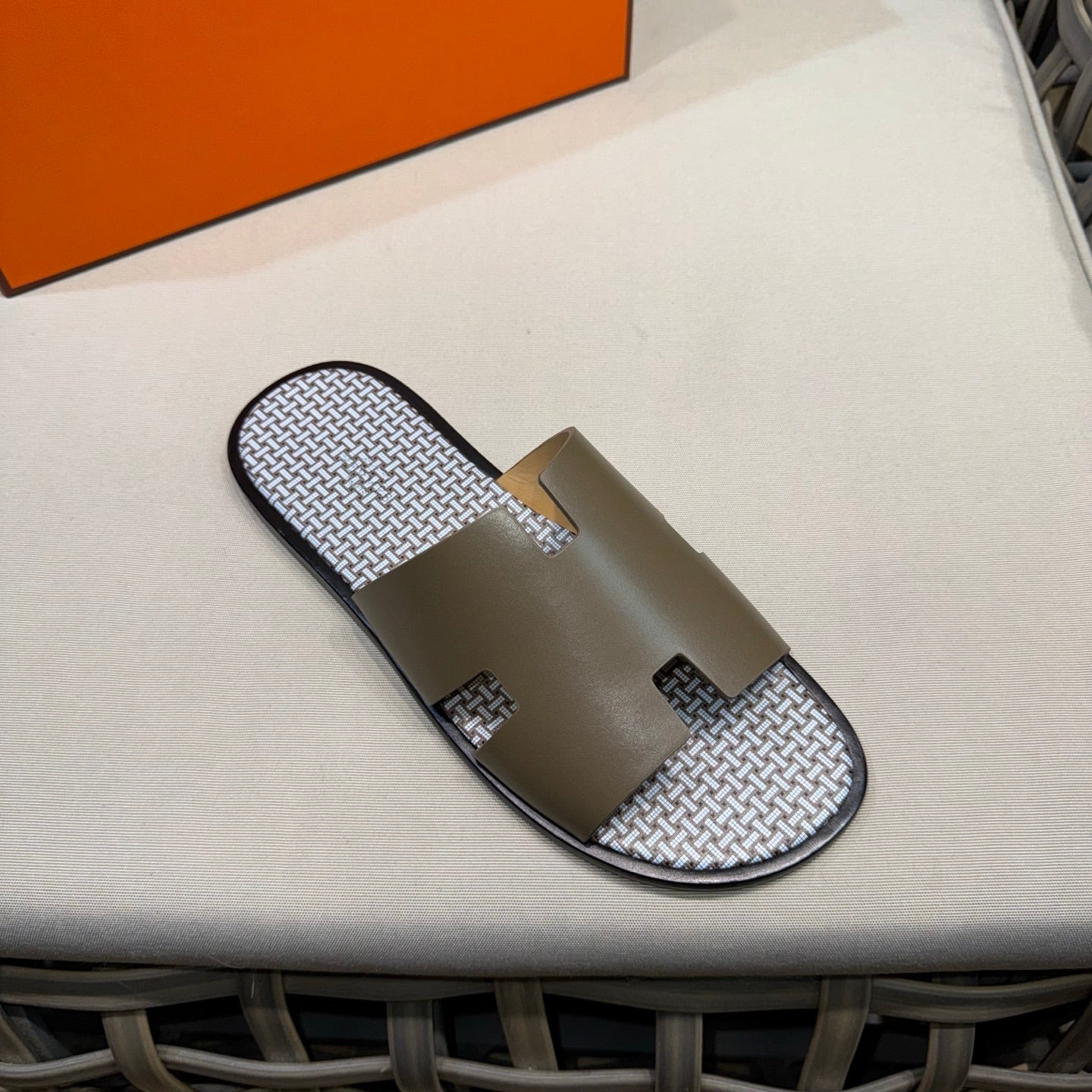 HM Men's Izmir Slide Moss Green Cowhide 540347