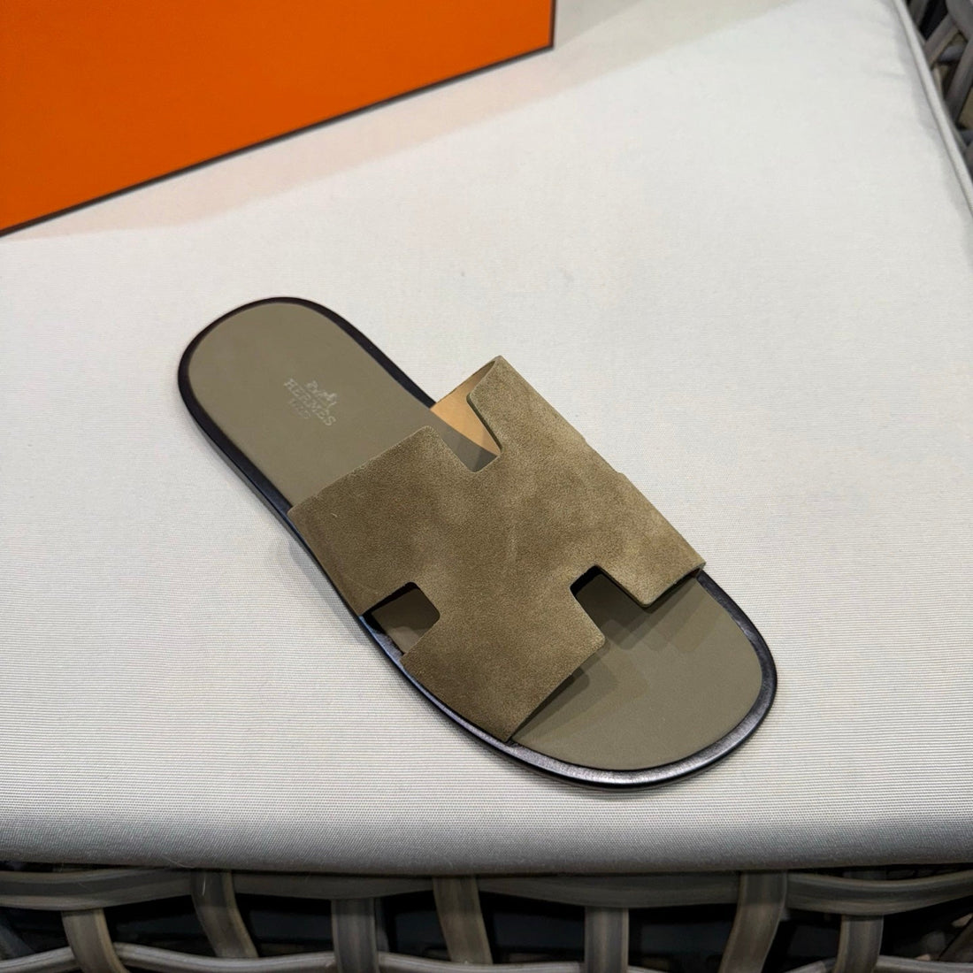 HM Men's Izmir Slide Moss Green Suede 540349