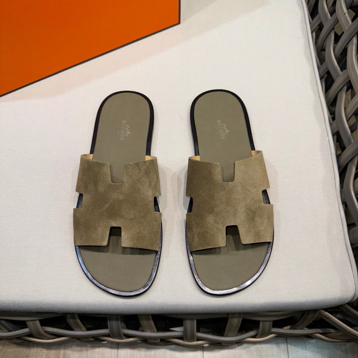 HM Men's Izmir Slide Moss Green Suede 540349