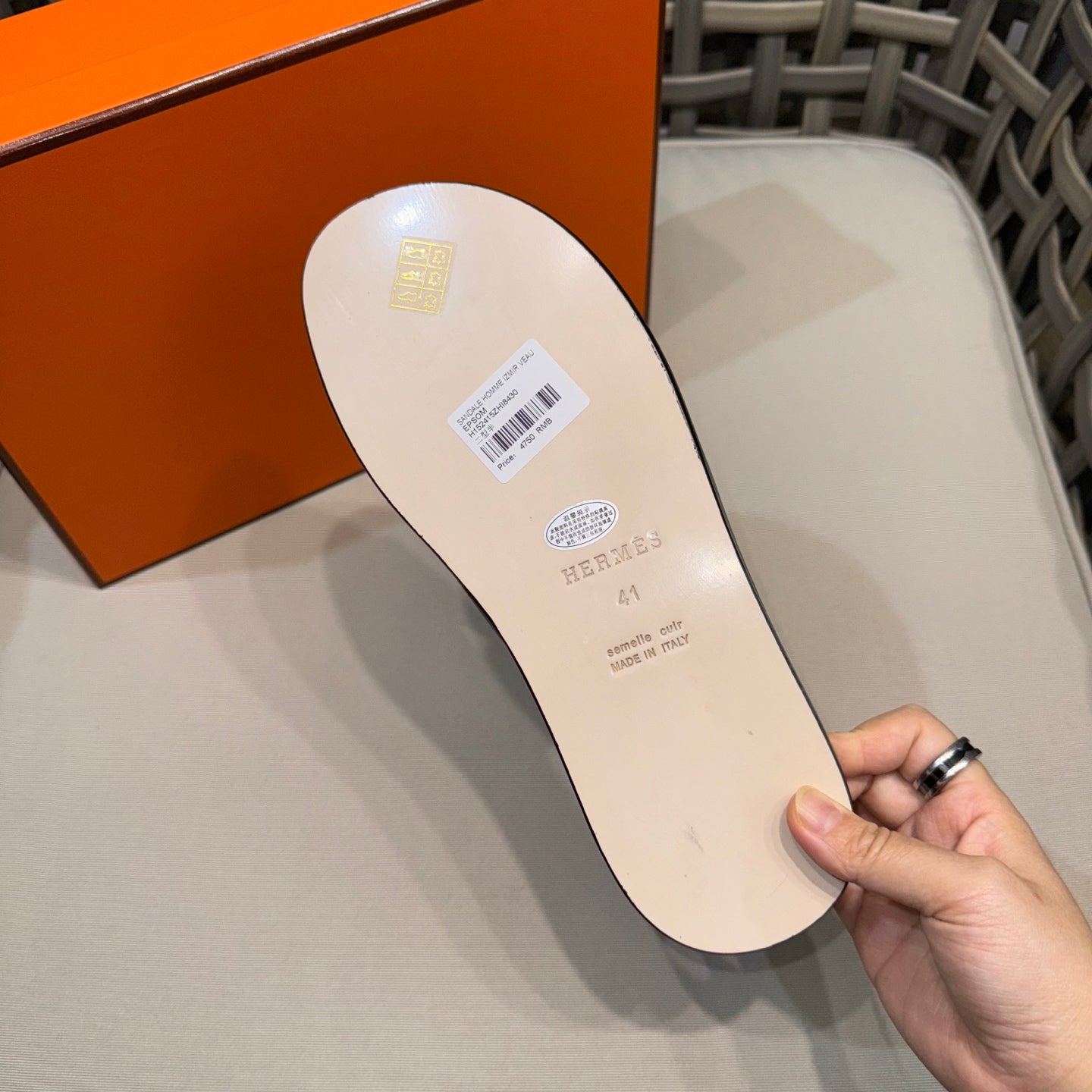 HM Men's Izmir Slide Grey Suede 540350