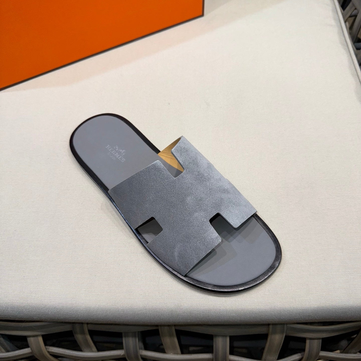 HM Men's Izmir Slide Grey Suede 540350