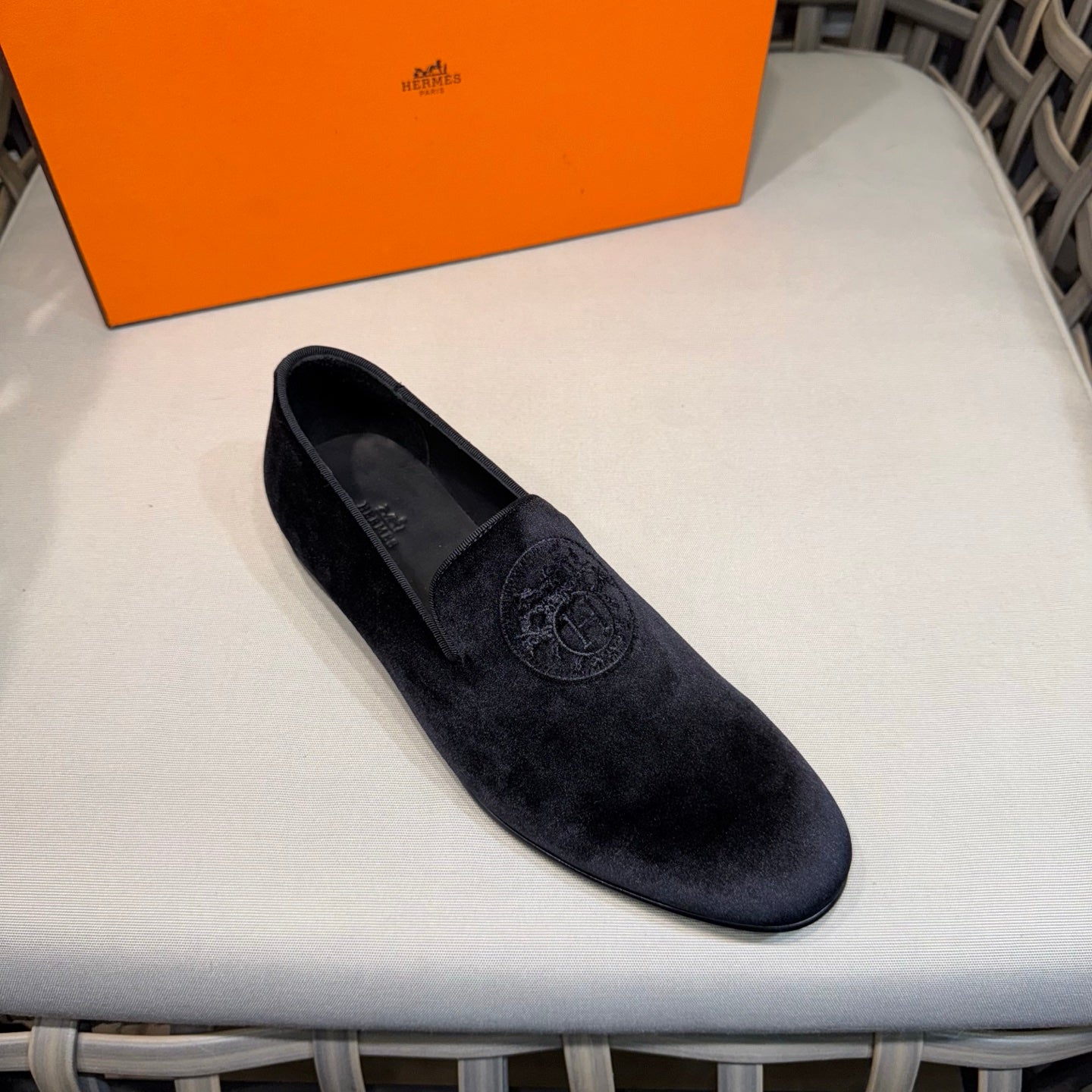 HM Men's Kateo Loafers Black Velvet 675409