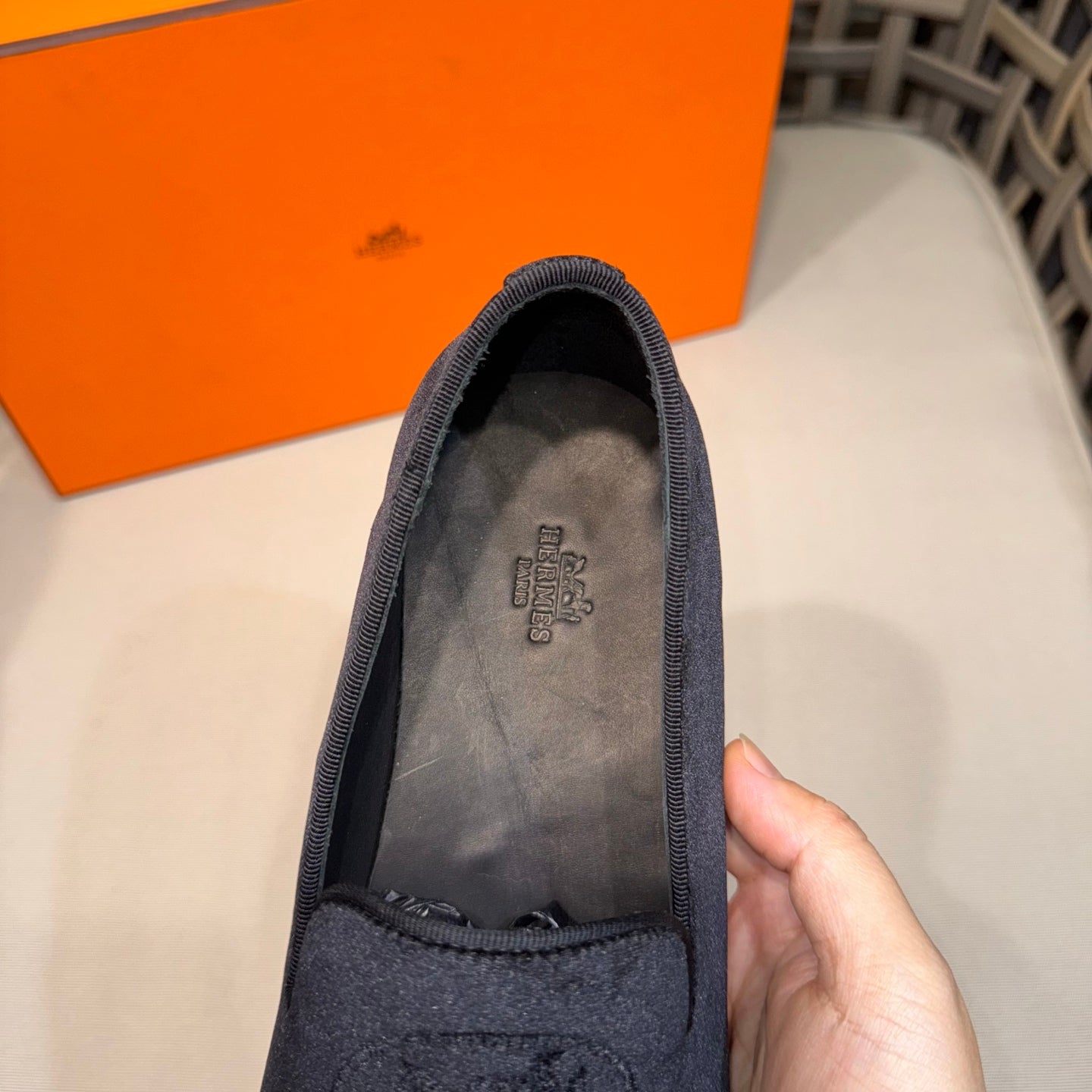 HM Men's Kateo Loafers Black Velvet 675409