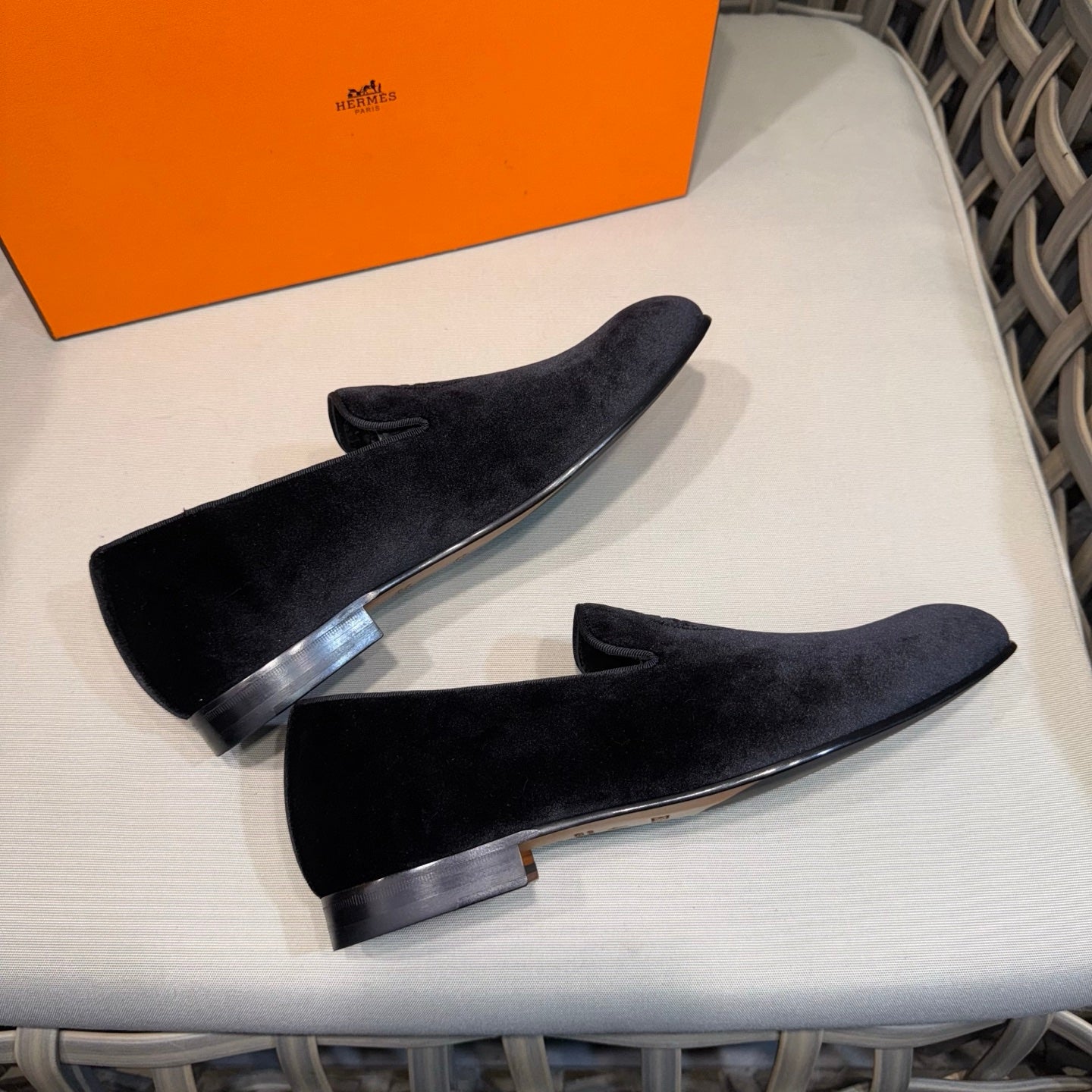 HM Men's Kateo Loafers Black Velvet 675409