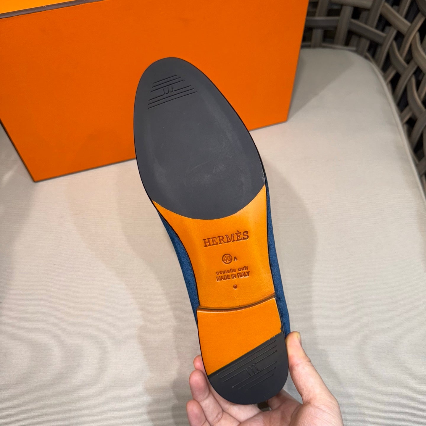 HM Men's Kateo Loafers Navy Blue Velvet 675410