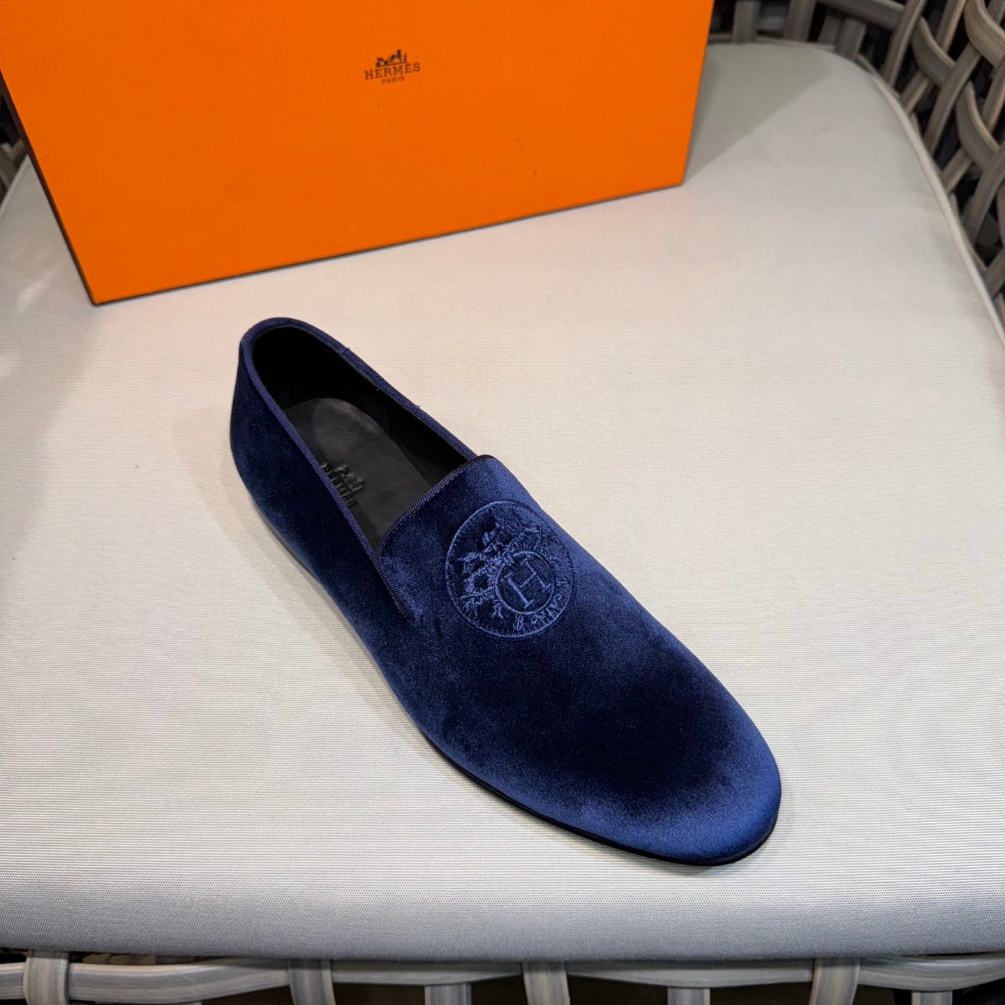 HM Men's Kateo Loafers Midnight Blue Velvet 675411