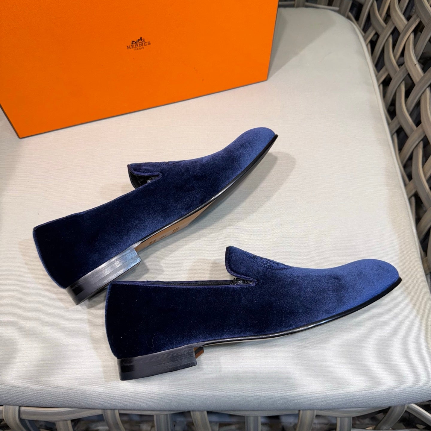 HM Men's Kateo Loafers Midnight Blue Velvet 675411