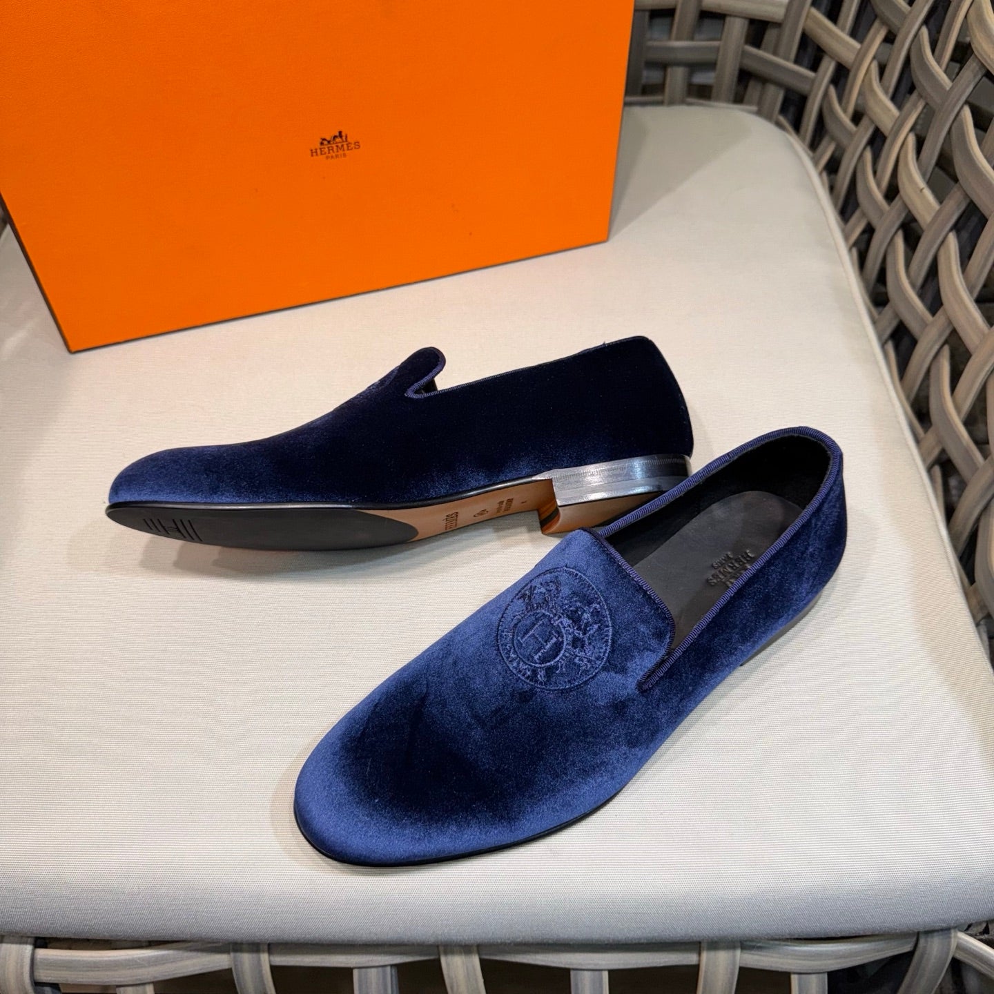 HM Men's Kateo Loafers Midnight Blue Velvet 675411