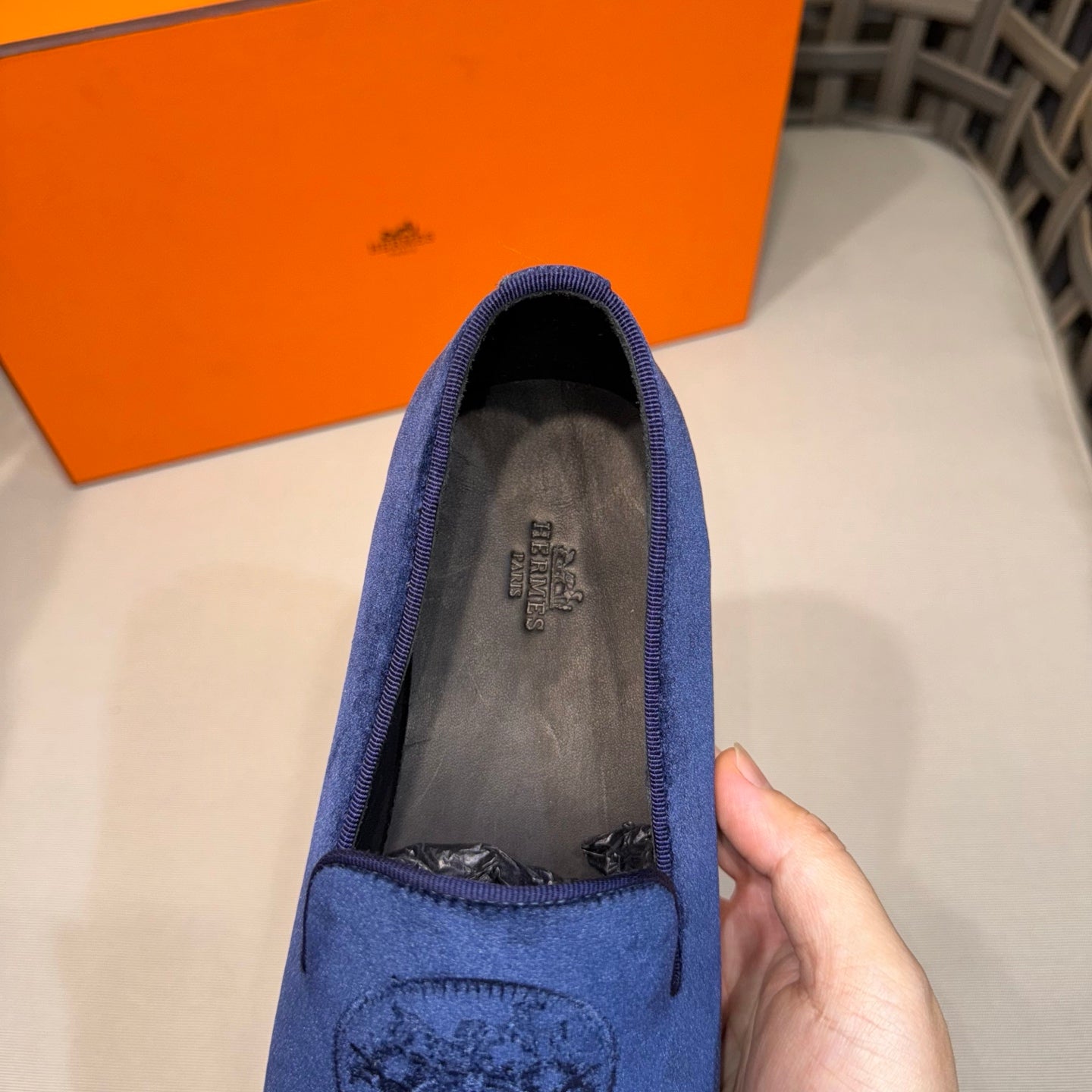 HM Men's Kateo Loafers Midnight Blue Velvet 675411