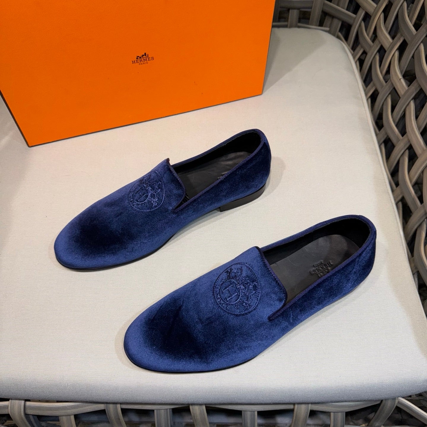 HM Men's Kateo Loafers Midnight Blue Velvet 675411