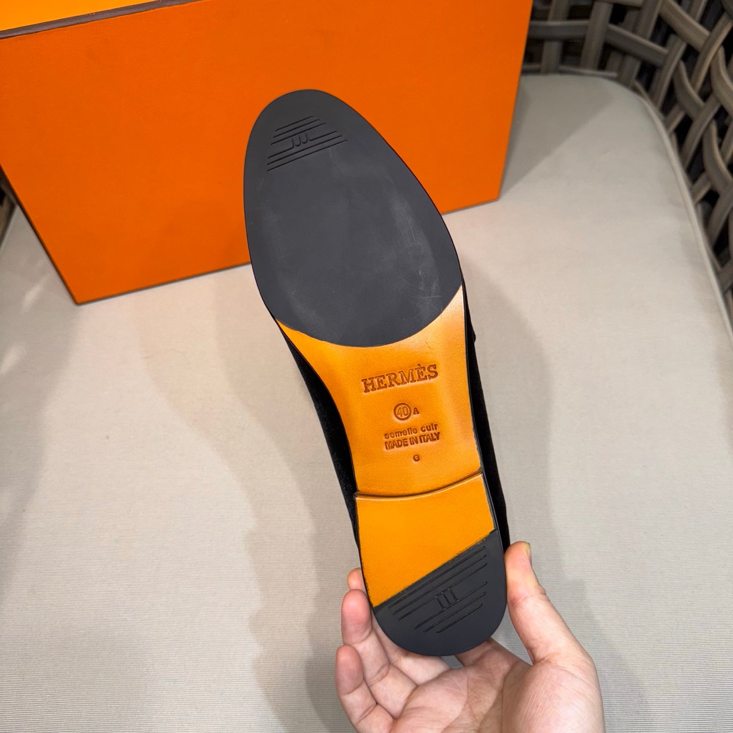 HM Men's Loafers Black Velvet 675412