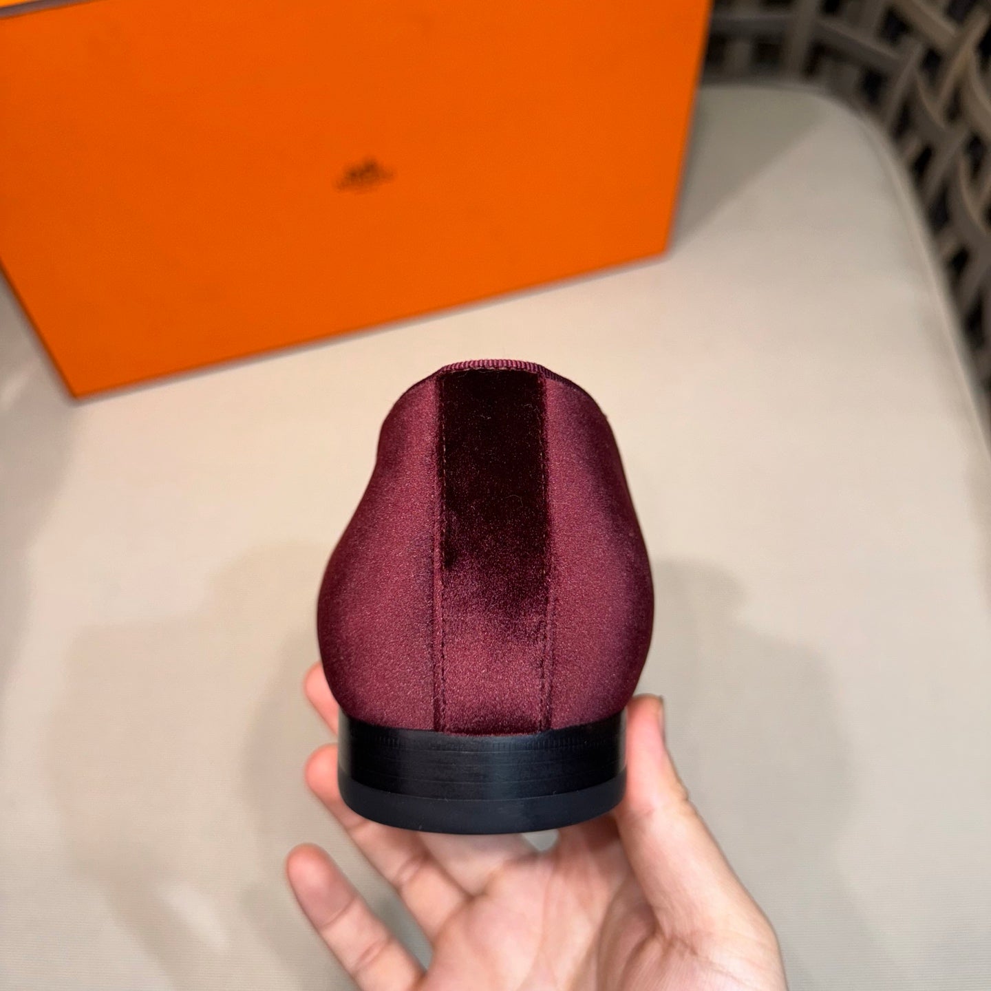 HM Men's Loafers Red Velvet 675414