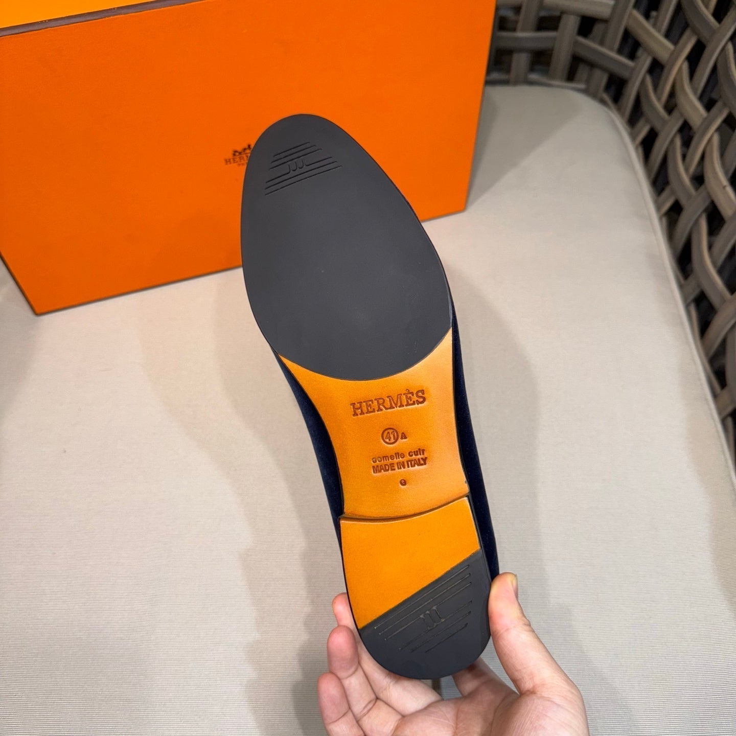 HM Men's Loafers Midnight Blue Velvet 675415