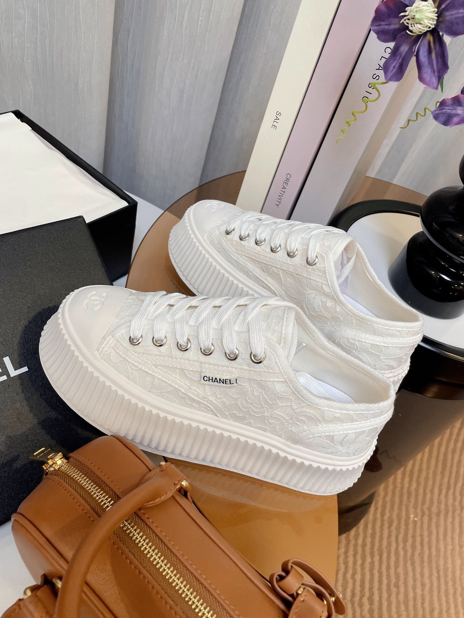 cc sneaker 40 white lace