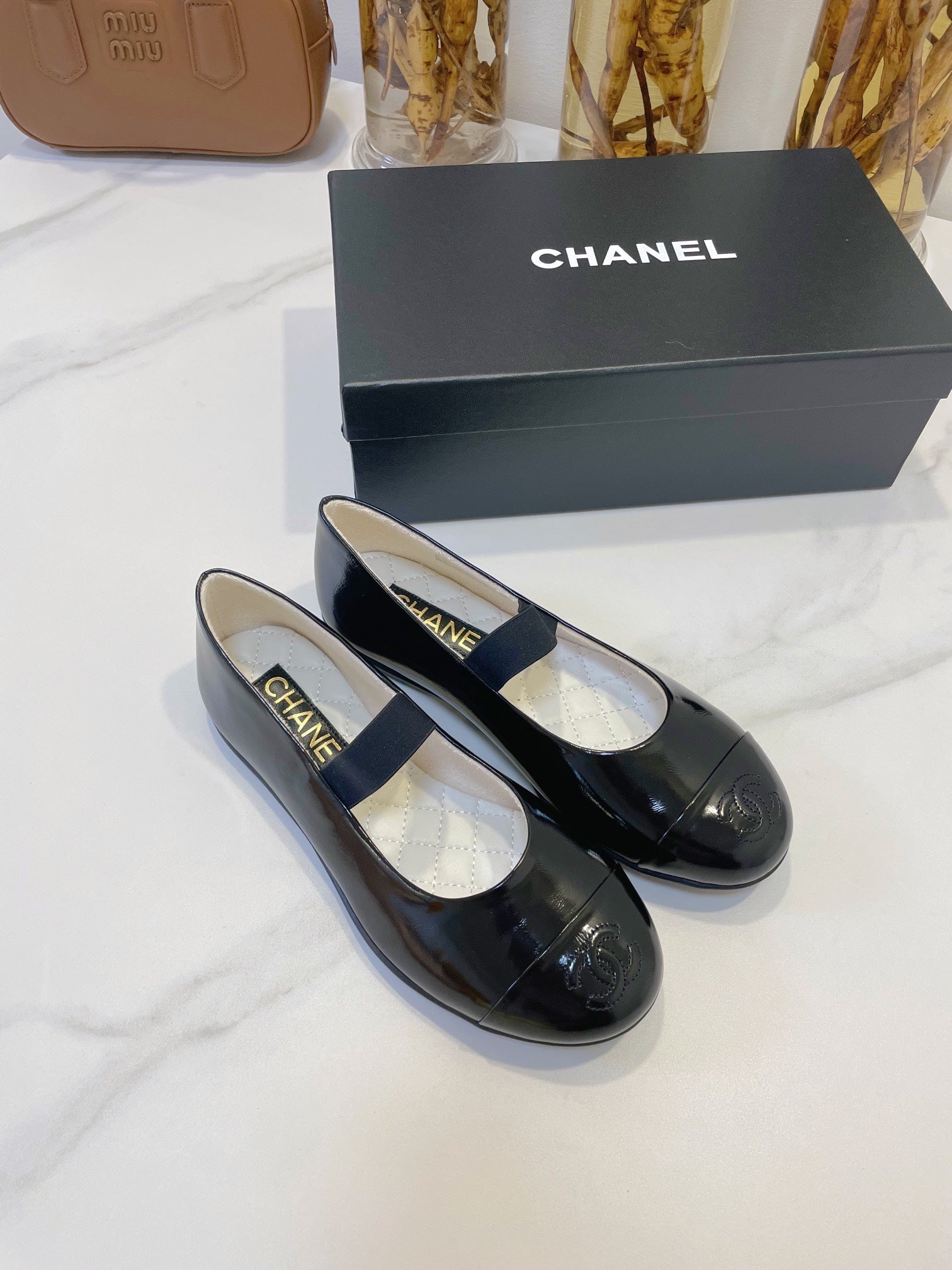 CC Mary Janes In Black Glossy Lambskin 144376