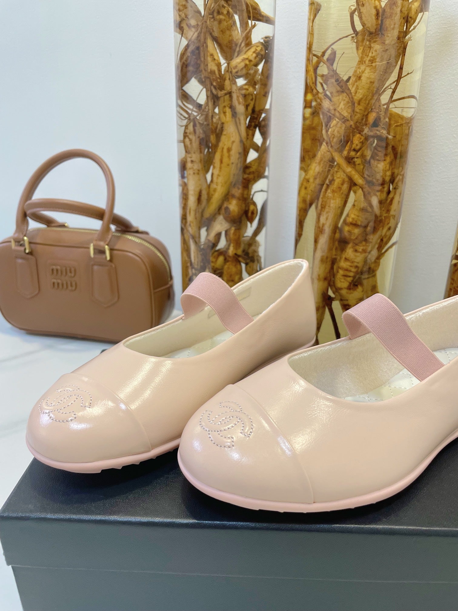 CC Mary Janes In Light Pink Glossy Lambskin 144380