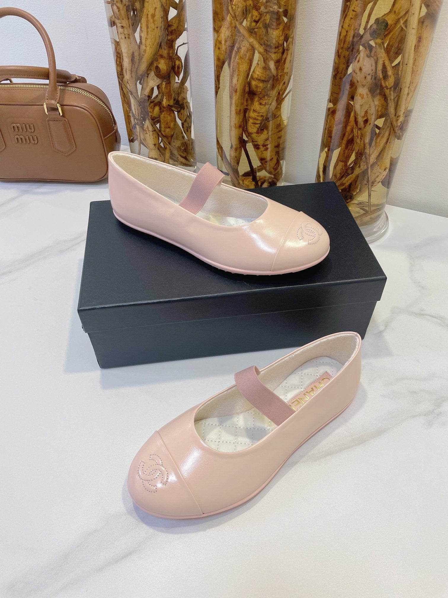 CC Mary Janes In Light Pink Glossy Lambskin 144380