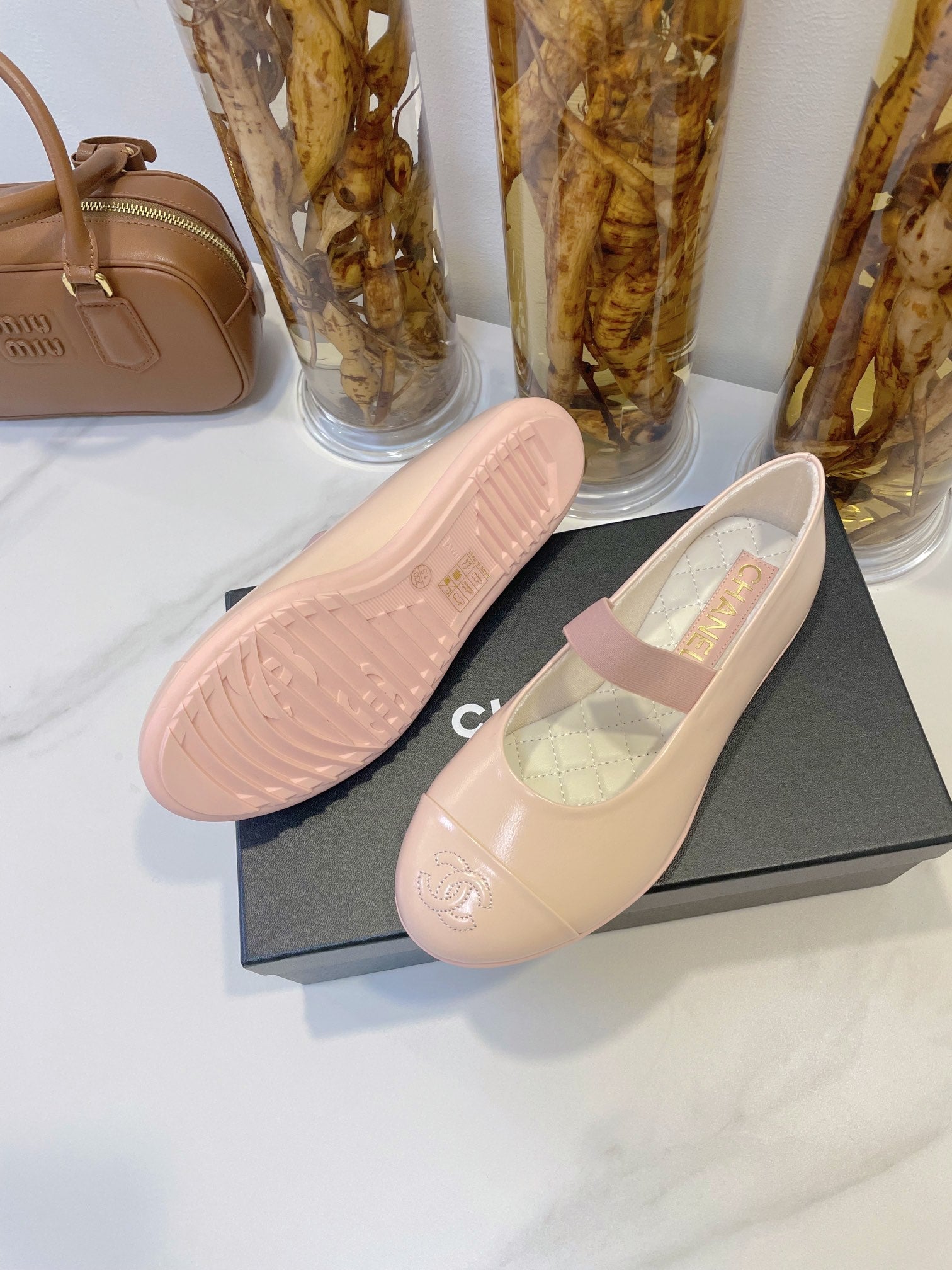 CC Mary Janes In Light Pink Glossy Lambskin 144380