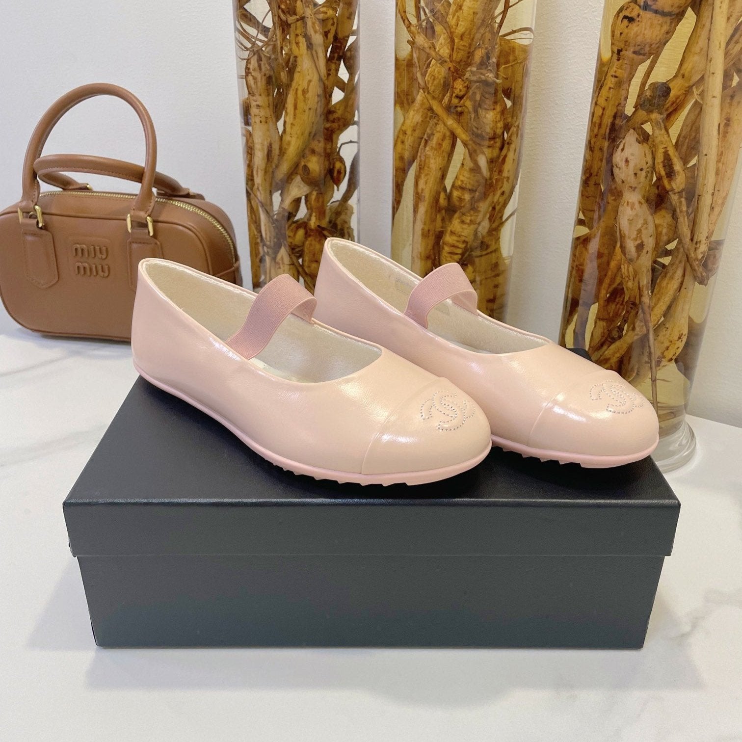 CC Mary Janes In Light Pink Glossy Lambskin 144380