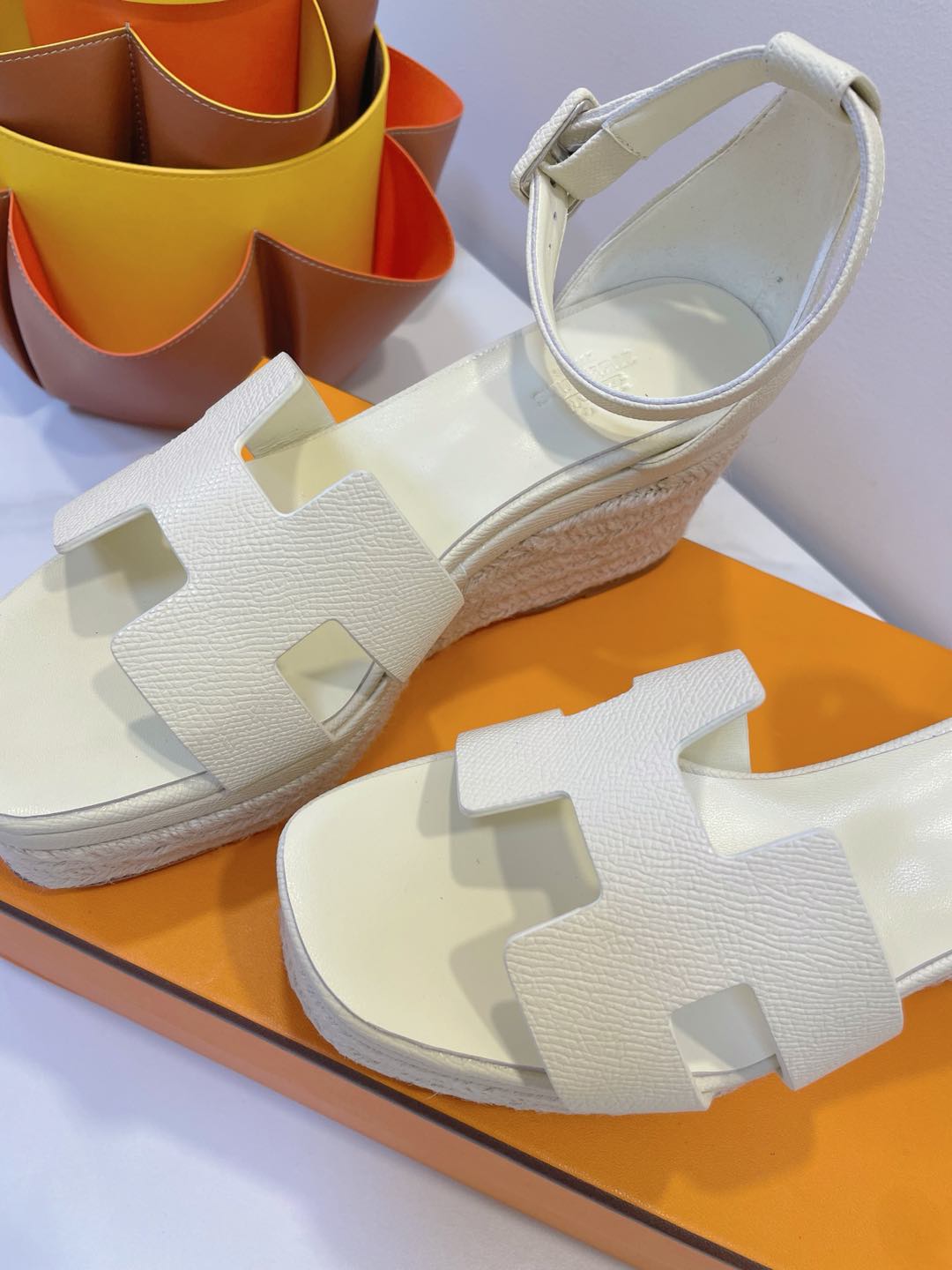 HM  Elda espadrille White Cowhide 212235