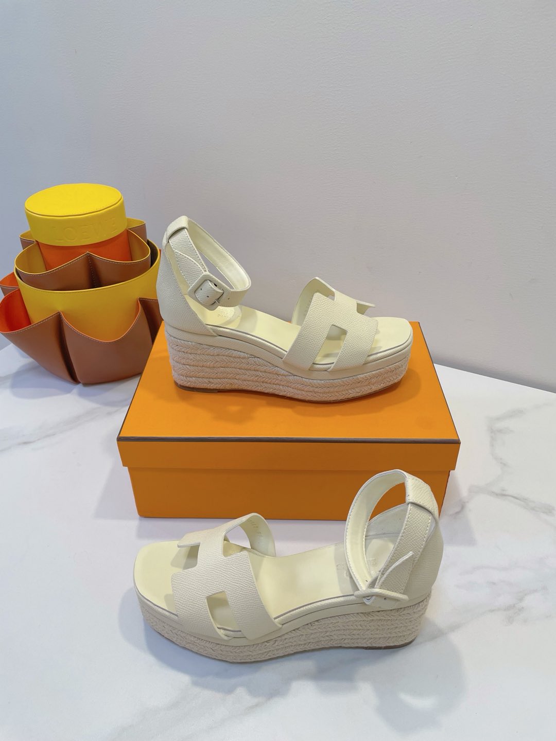 HM  Elda espadrille White Cowhide 212235