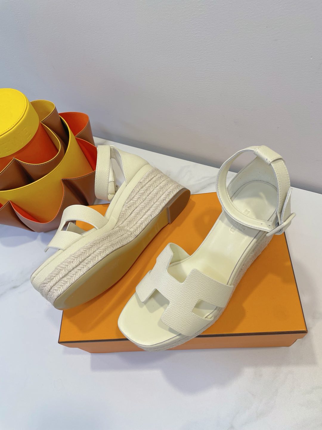 HM  Elda espadrille White Cowhide 212235