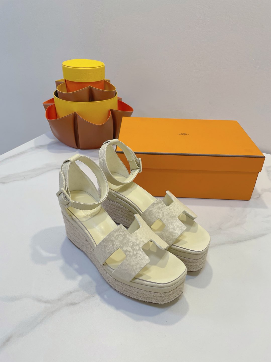 HM  Elda espadrille White Cowhide 212235