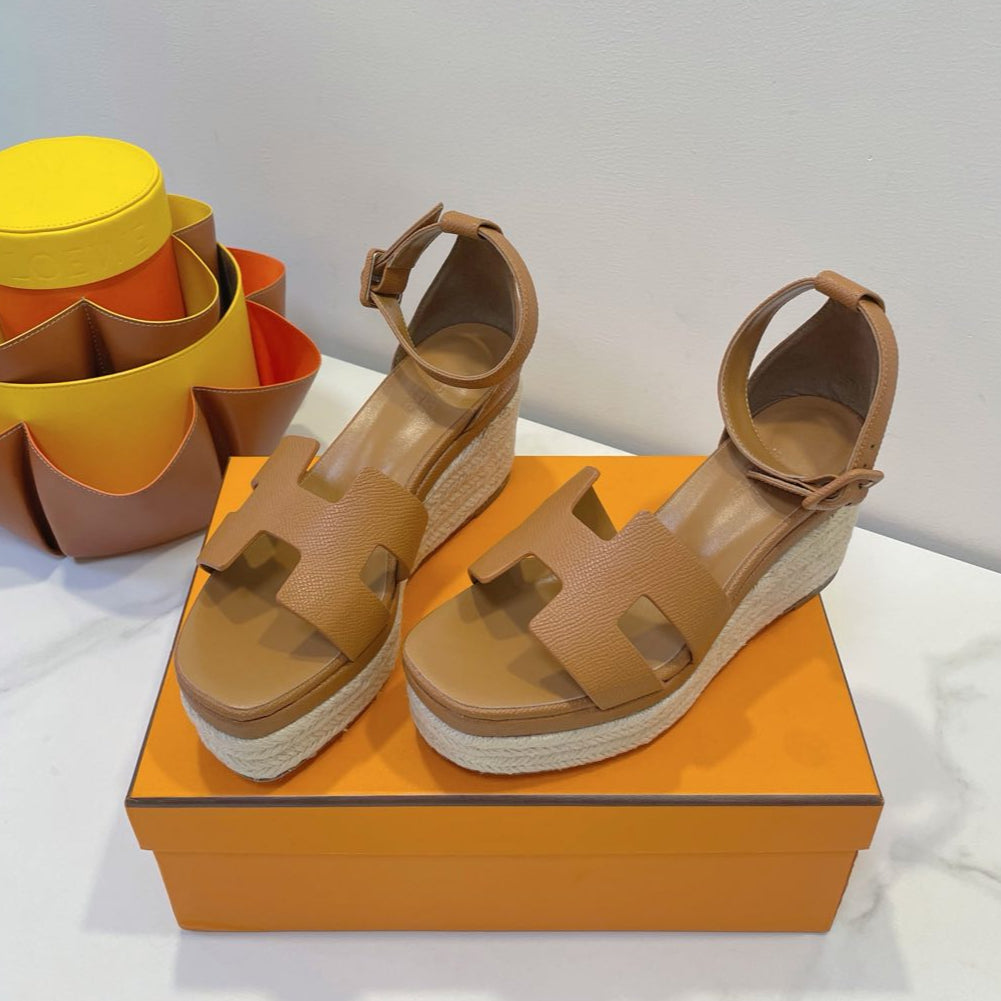 HM  Elda espadrille Copper Brown Cowhide 212237