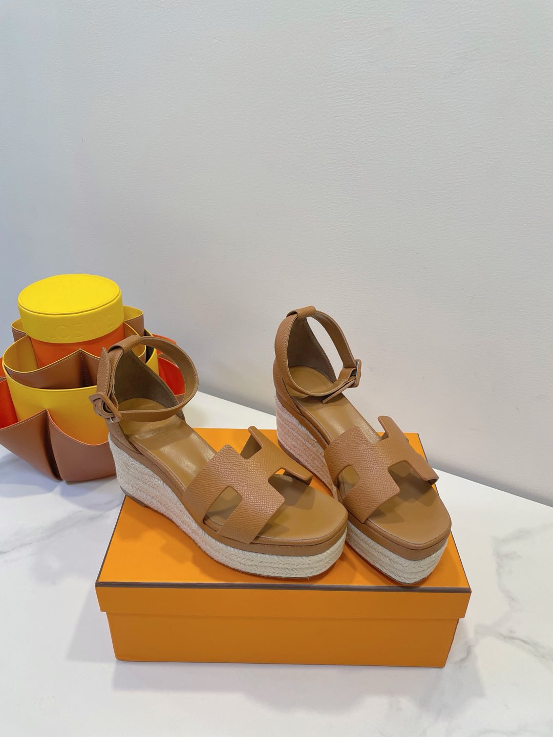 HM  Elda espadrille Copper Brown Cowhide 212237