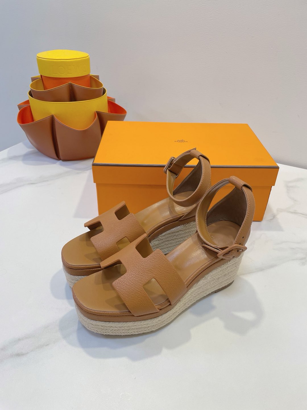 HM  Elda espadrille Copper Brown Cowhide 212237