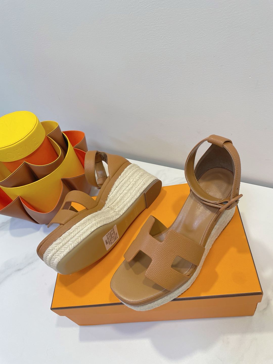 HM  Elda espadrille Copper Brown Cowhide 212237