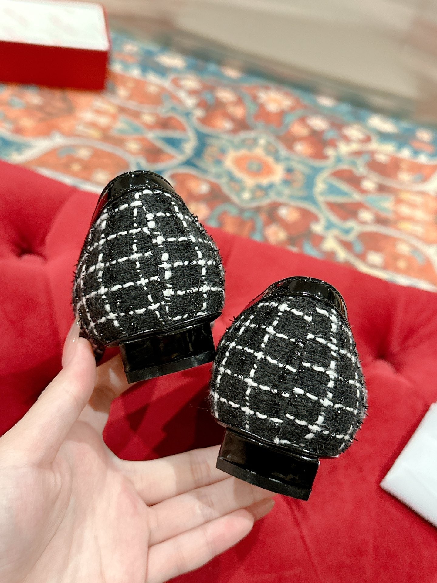 Viv Flats Shoe Black Original Custom Material 247133