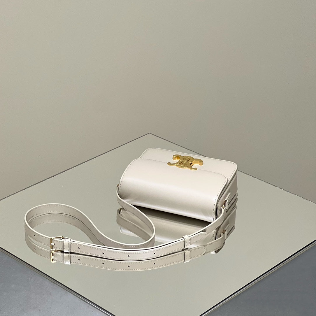 MINI CLAUDE 22 SHINY CALFSKIN WHITE