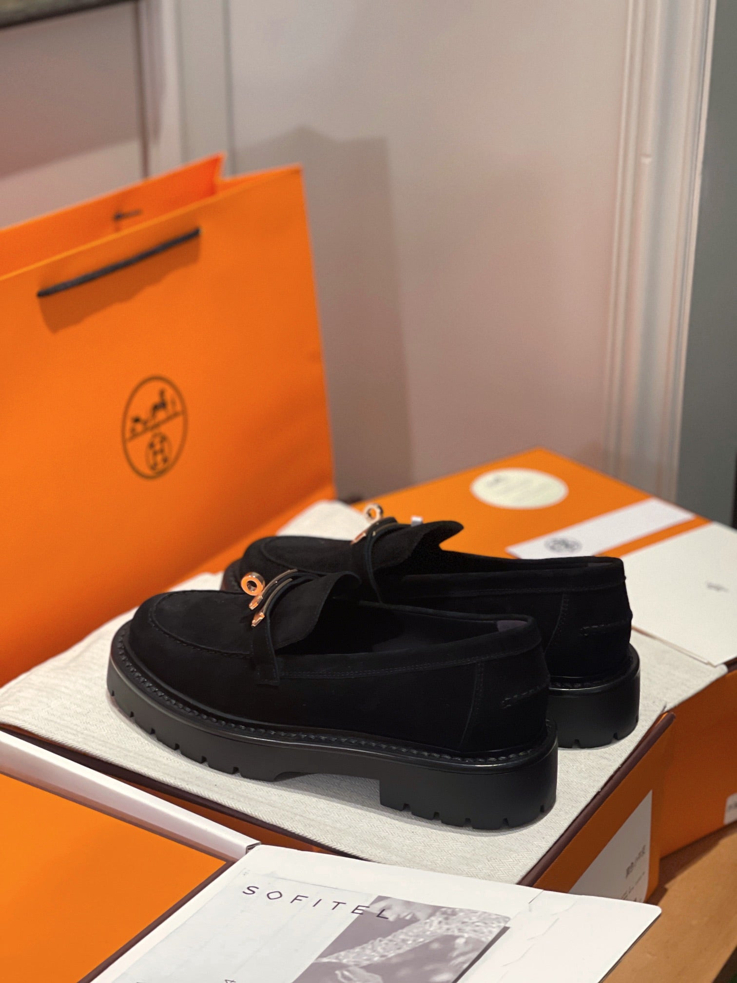 HM Icone Loafer In Black Suede 100094