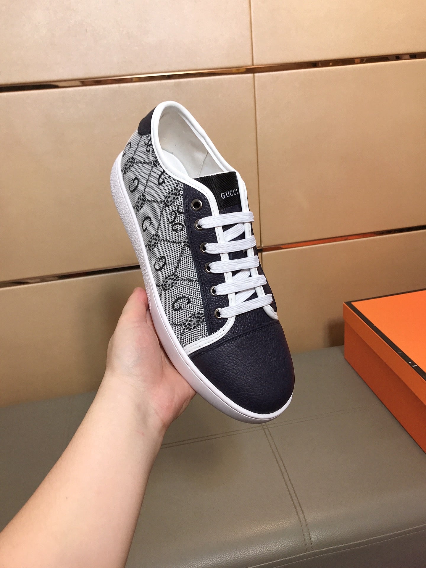 GG Men's Supreme Sneaker Blue Canvas 531231