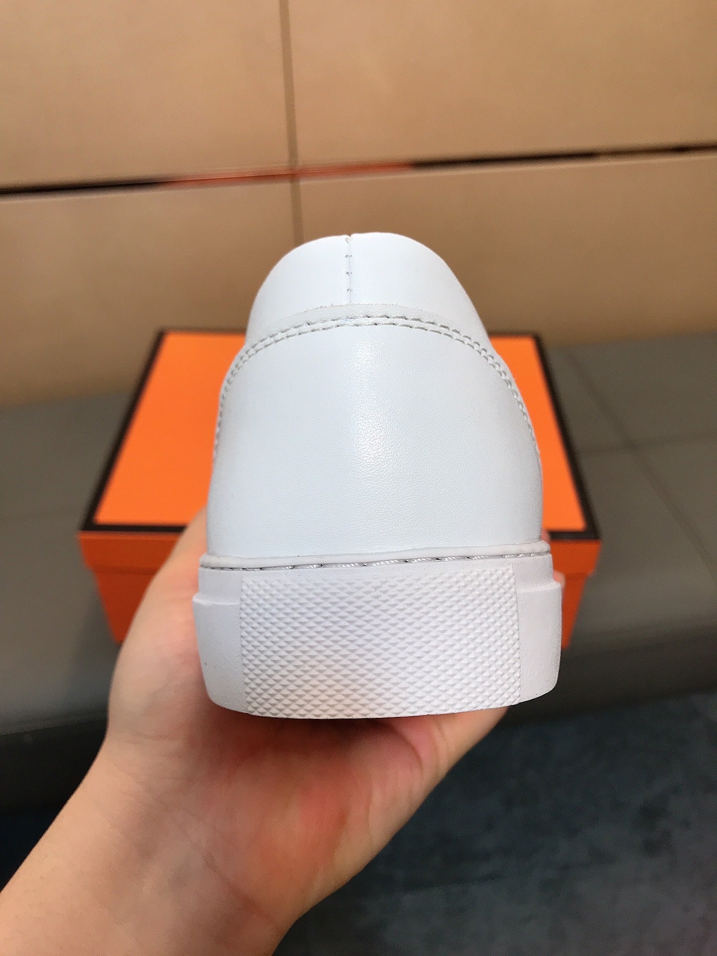 HM Men's Loafer Orange Printed Fabrics Rubber 590007