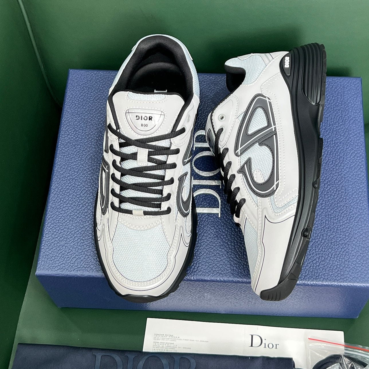 CD B30 Sneaker Black Grey Mesh Cowhide 646350