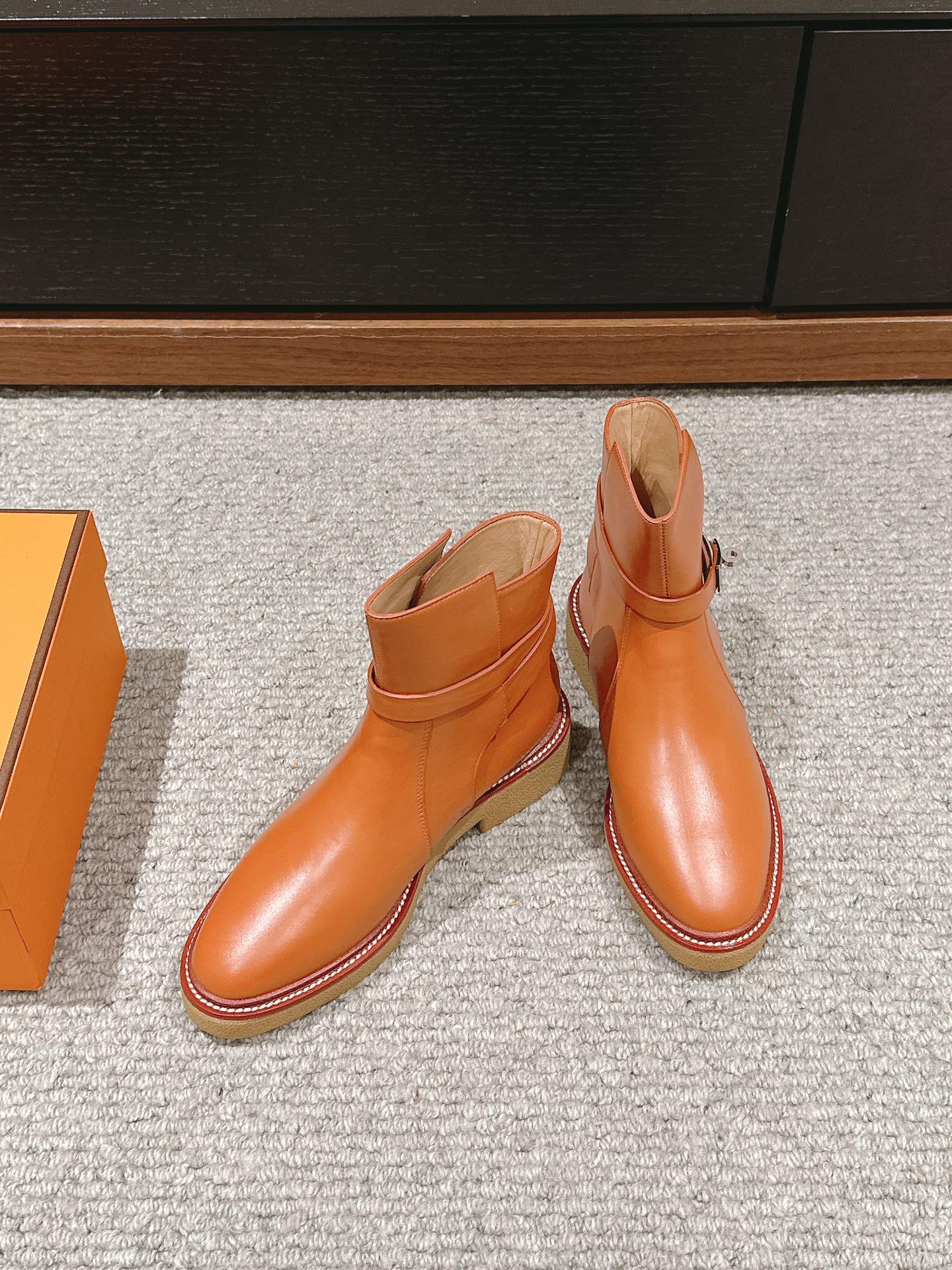 history ankle boot brown calfskin