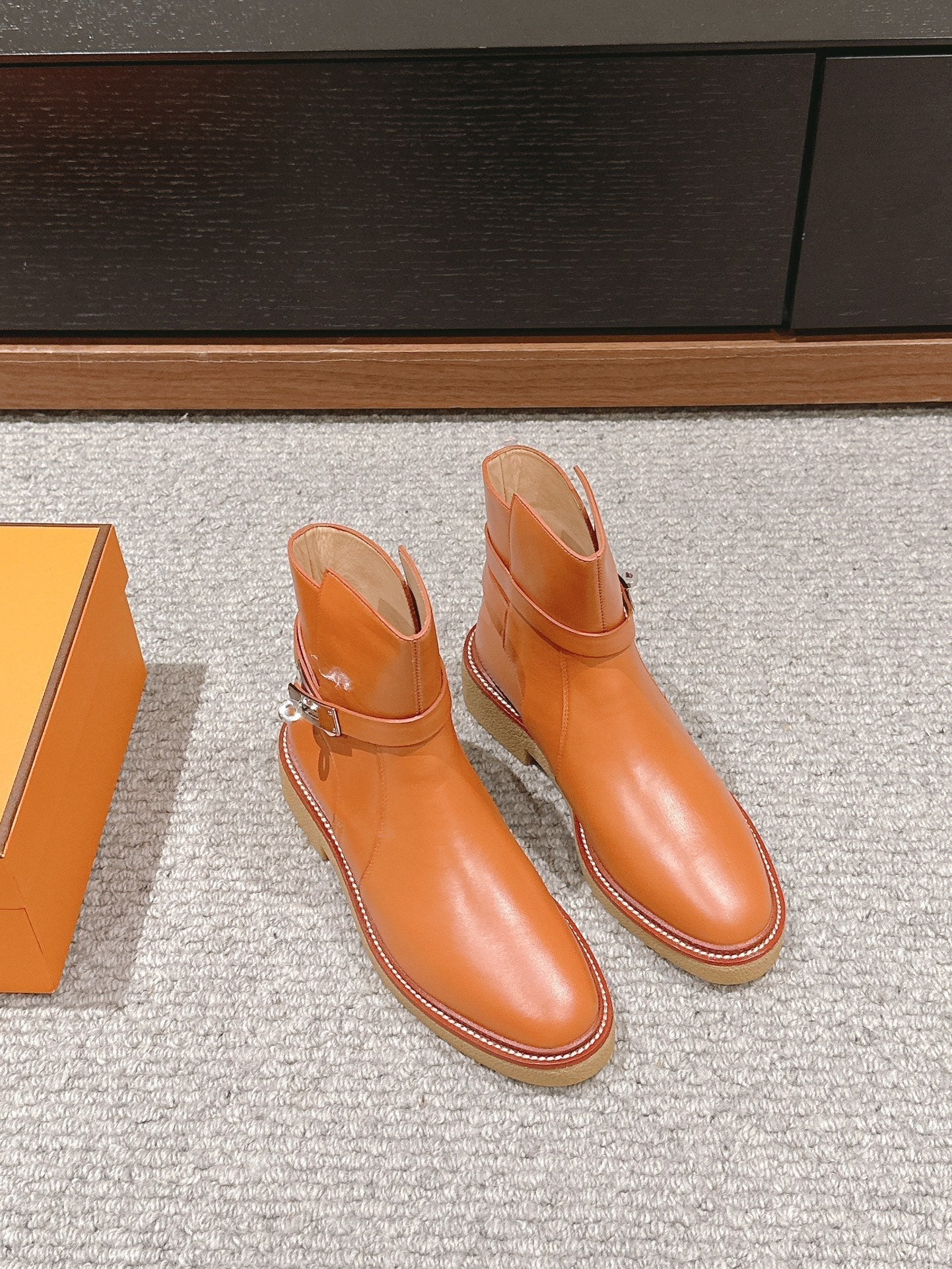 history ankle boot brown calfskin